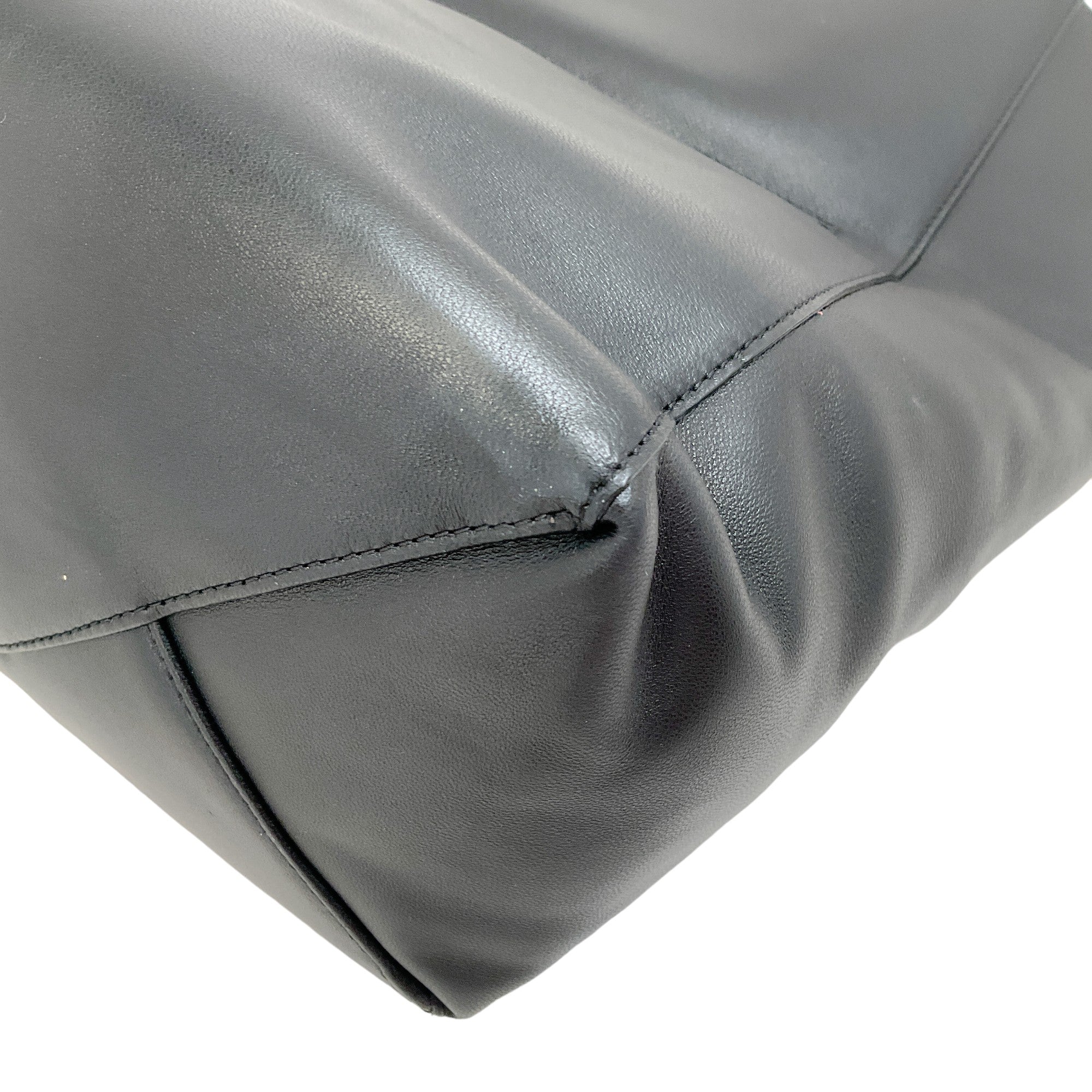 Celine Black Leather Large Fold Over Clutch - Image 9