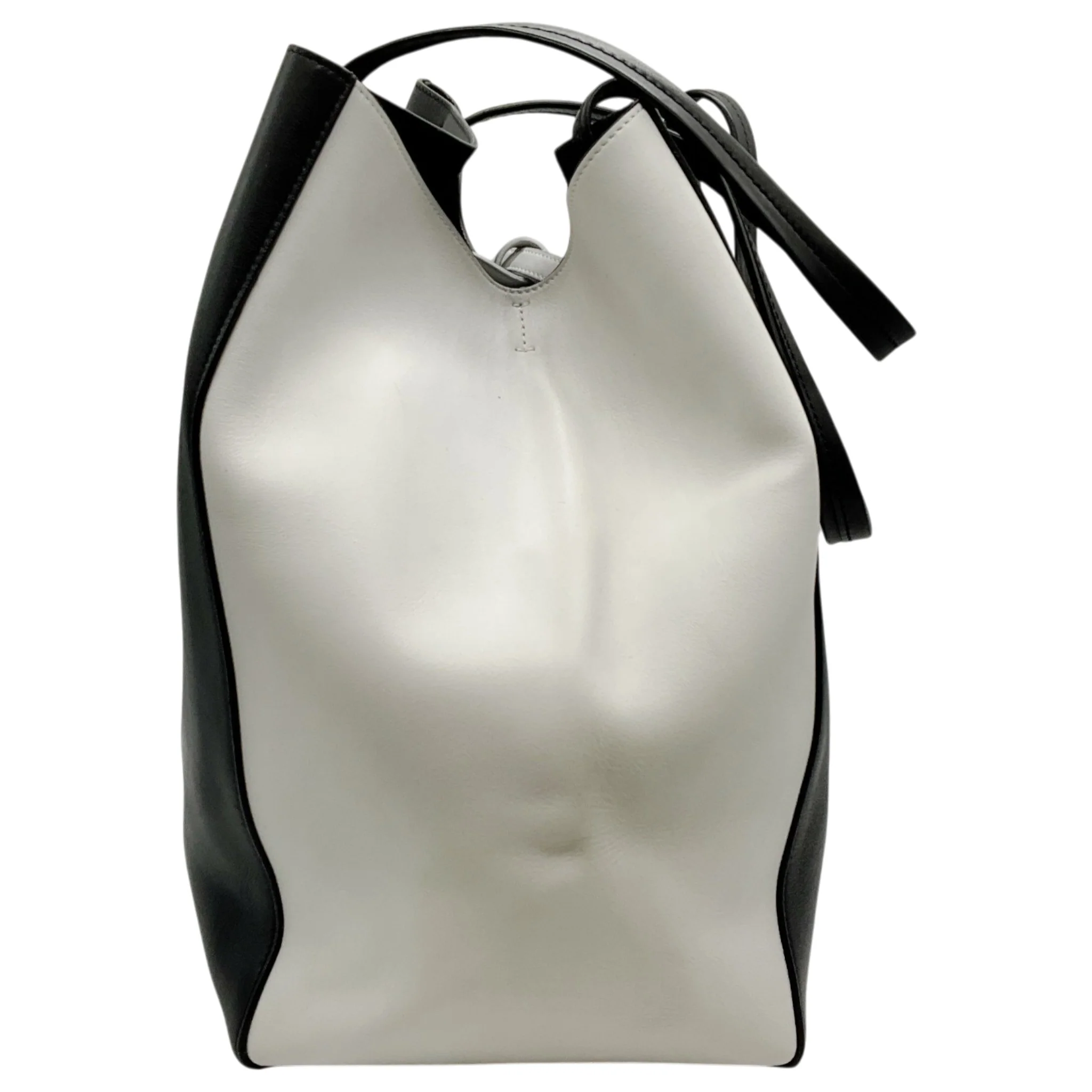 Celine Black / White Medium Phantom Tote Bag - Image 2