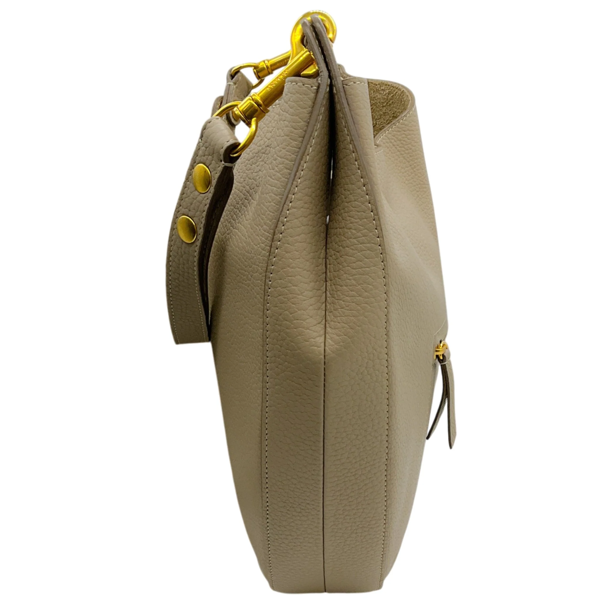 Celine Taupe Leather Trotteur Hobo Shoulder Bag - Image 2