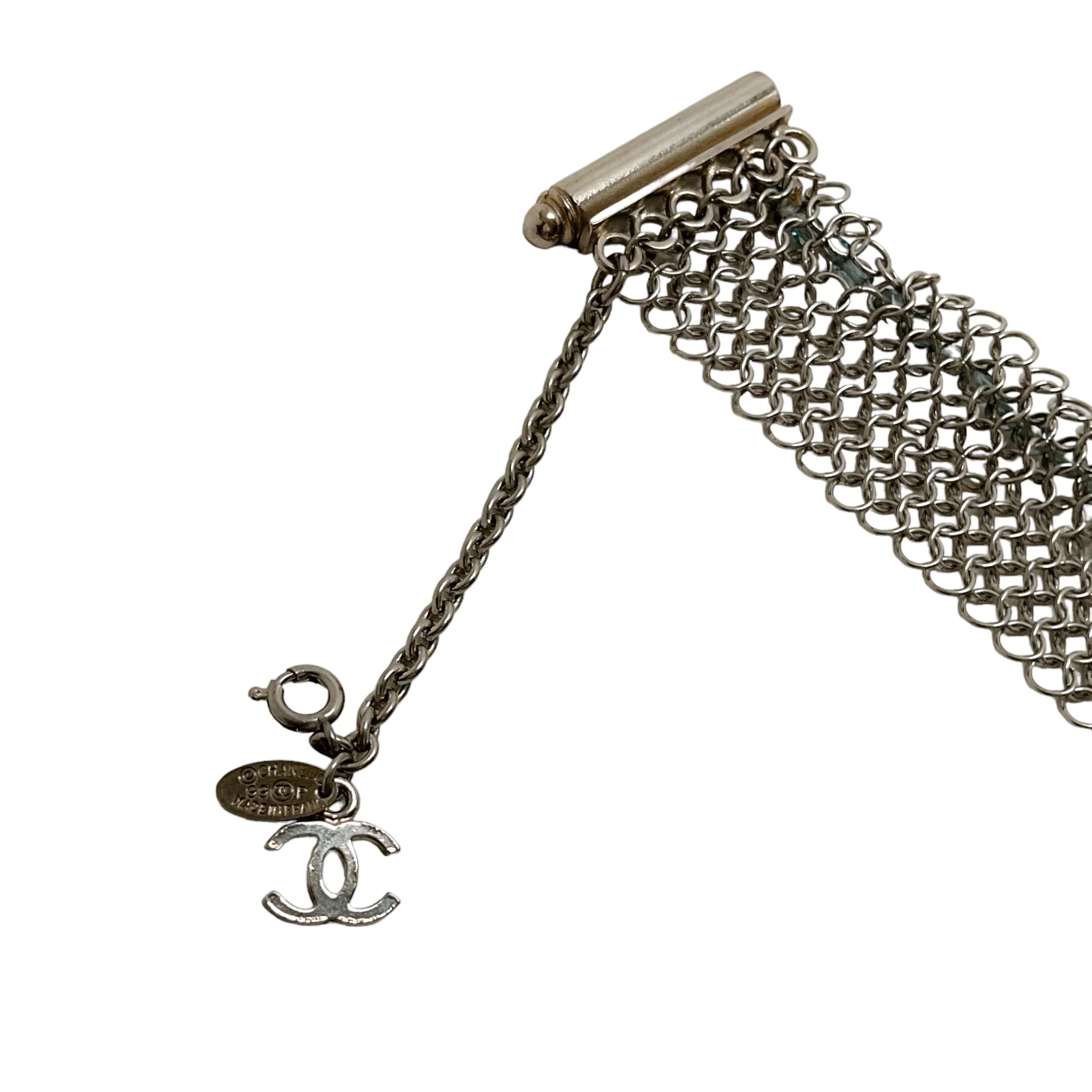 Chanel 1999 Silver Chainmail Belt with Pouch - Image 3