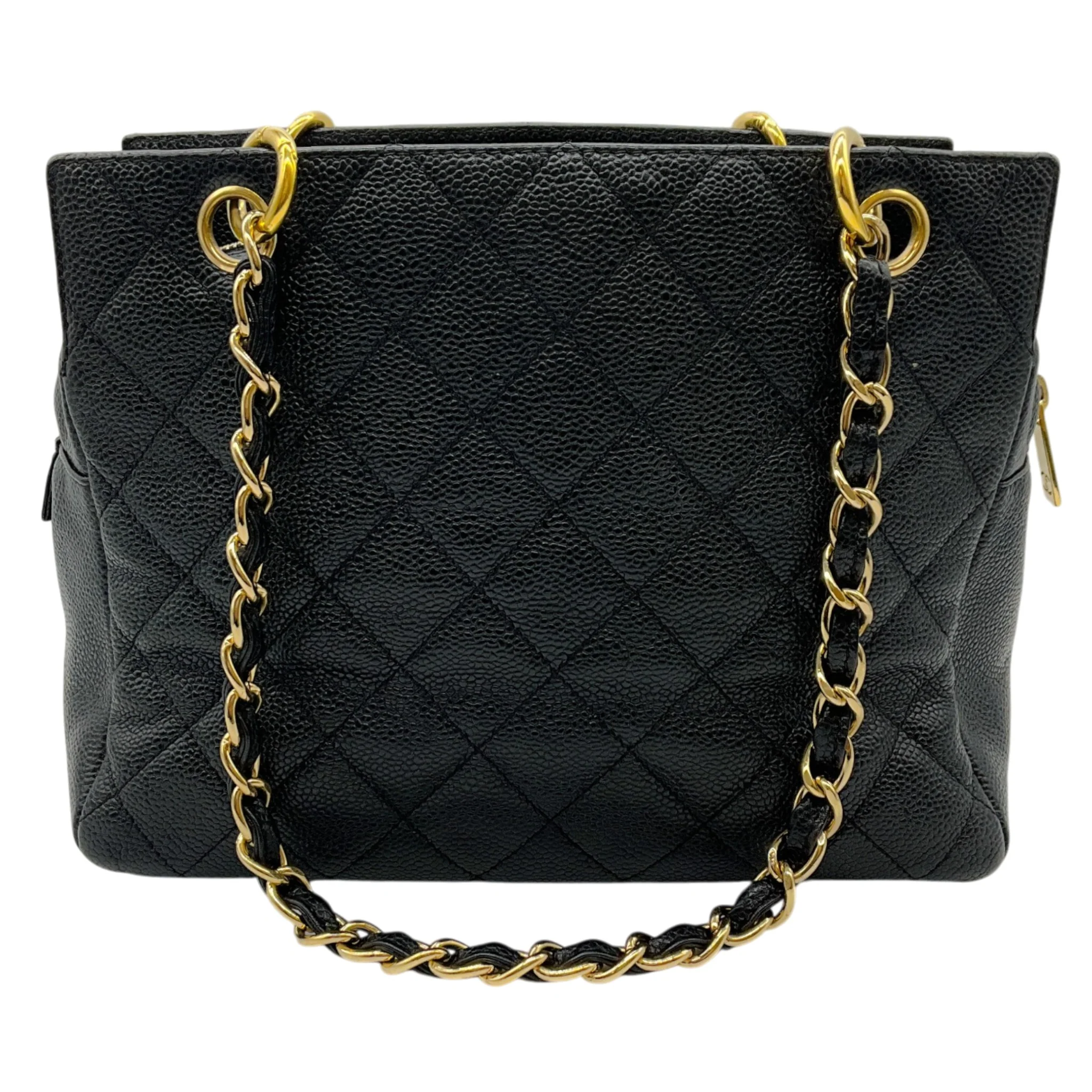 Chanel 2002-2003 Black Caviar Petite Timeless Tote - Image 3