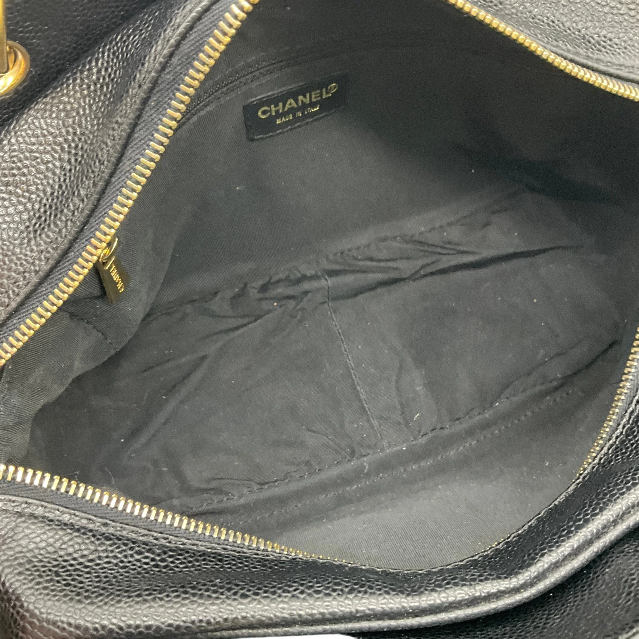 Chanel 2002-2003 Black Caviar Petite Timeless Tote - Image 9