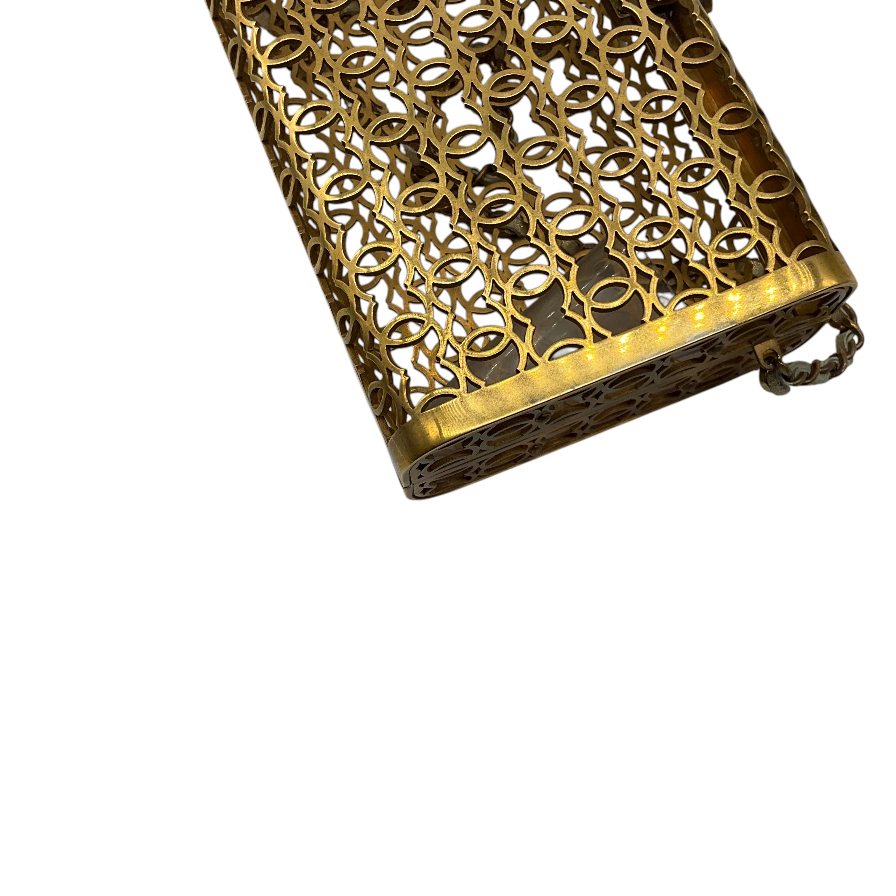 Chanel 2015 Gold Metal CC Moucharabieh Paris-Dubai Minaudiere Clutch - Image 11