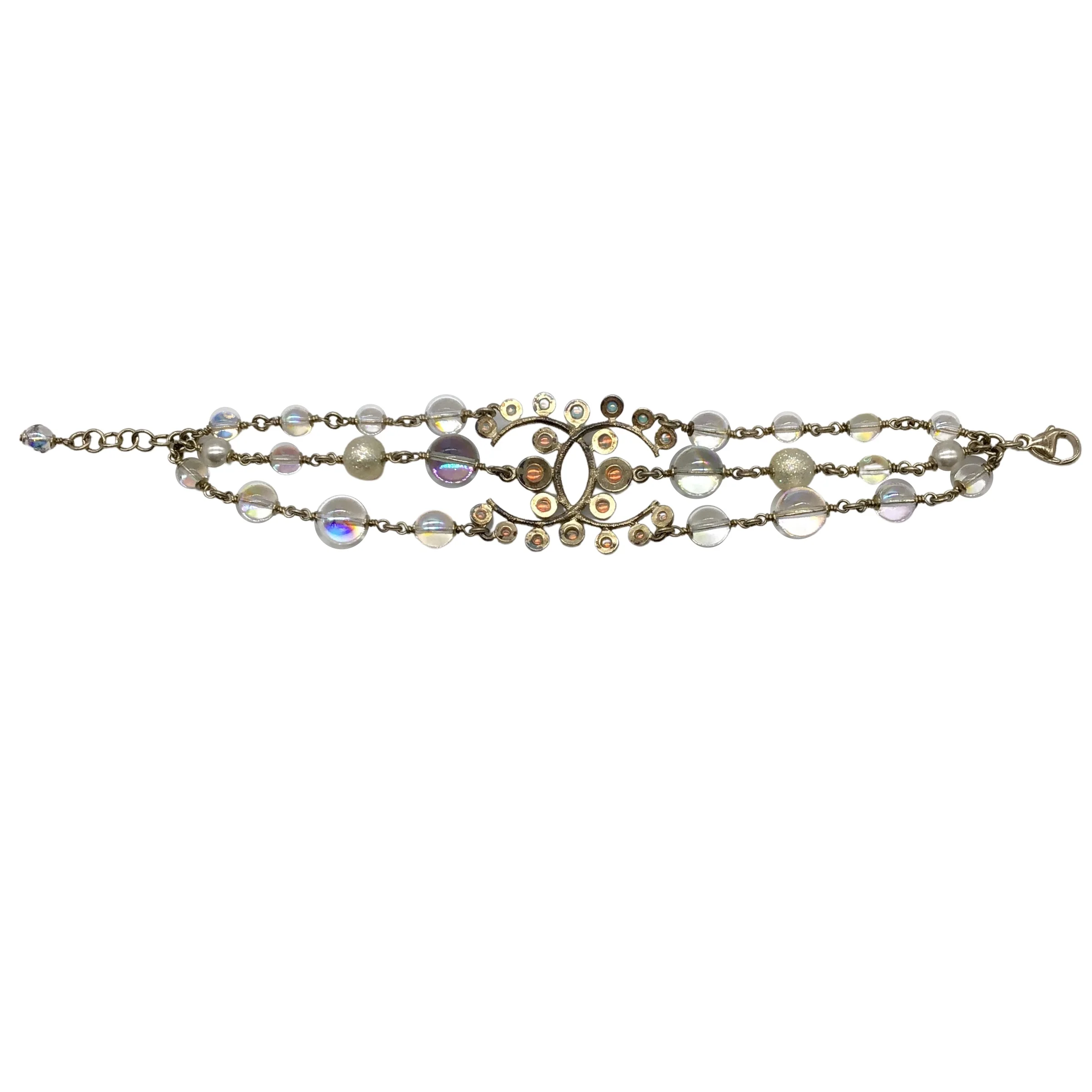 Chanel 2018 Beaded and Strass Bracelet - Image 3