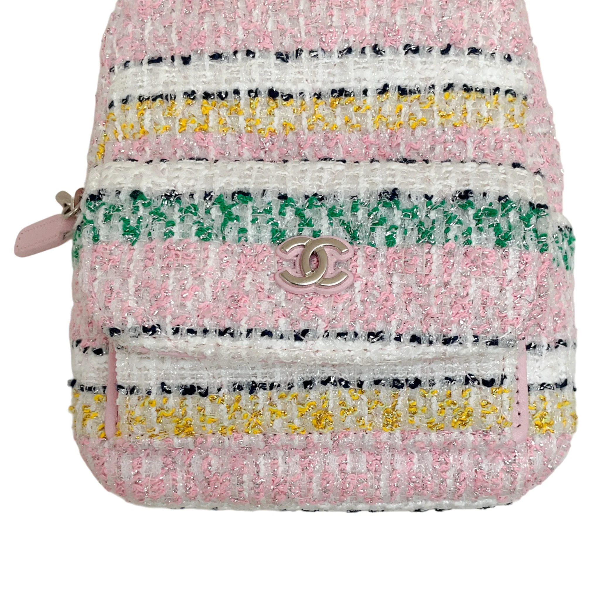 Chanel 2024 Pink Tweed Mini Backpack - Image 4