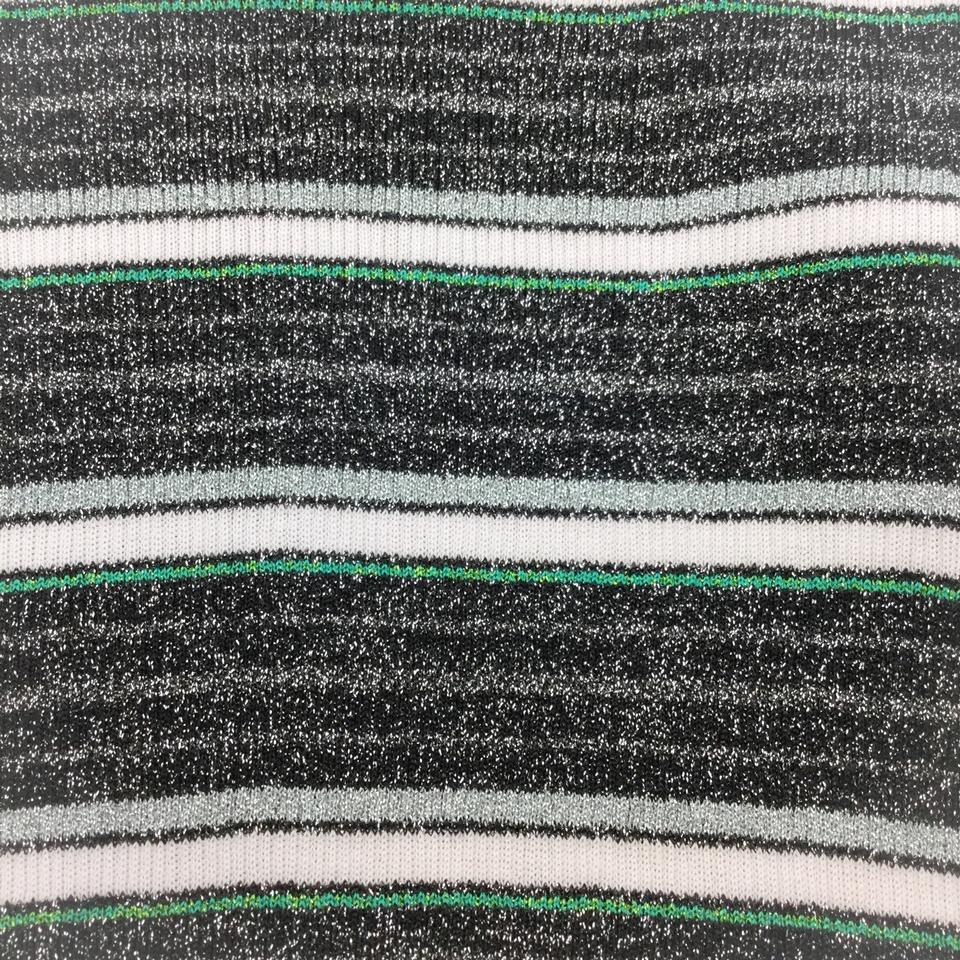 Chanel Black / Green / Gray Striped Tee Shirt - Image 5