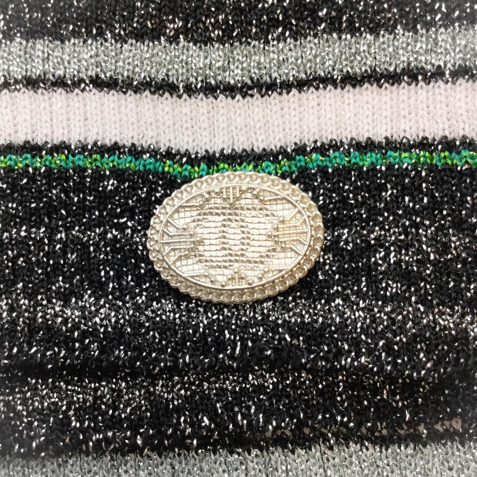 Chanel Black / Green / Gray Striped Tee Shirt - Image 6
