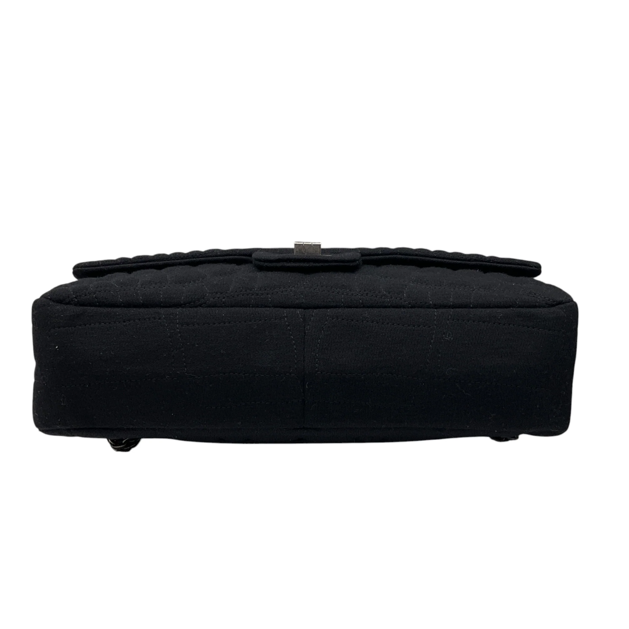 Chanel Black Quilted Jersey 2.55 Flap Handbag - Image 6