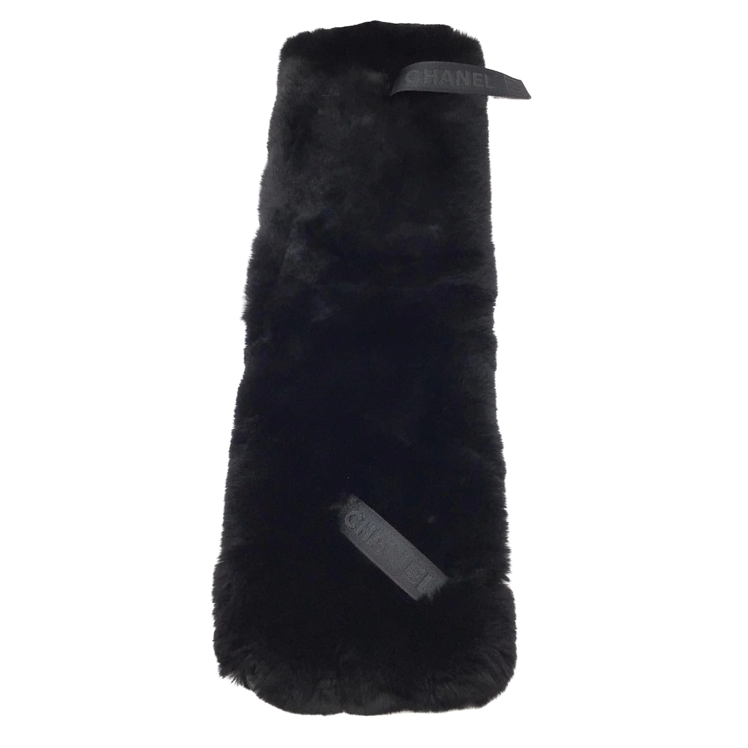 Chanel Black Rex Rabbit Fur Collar / Scarf - Image 3