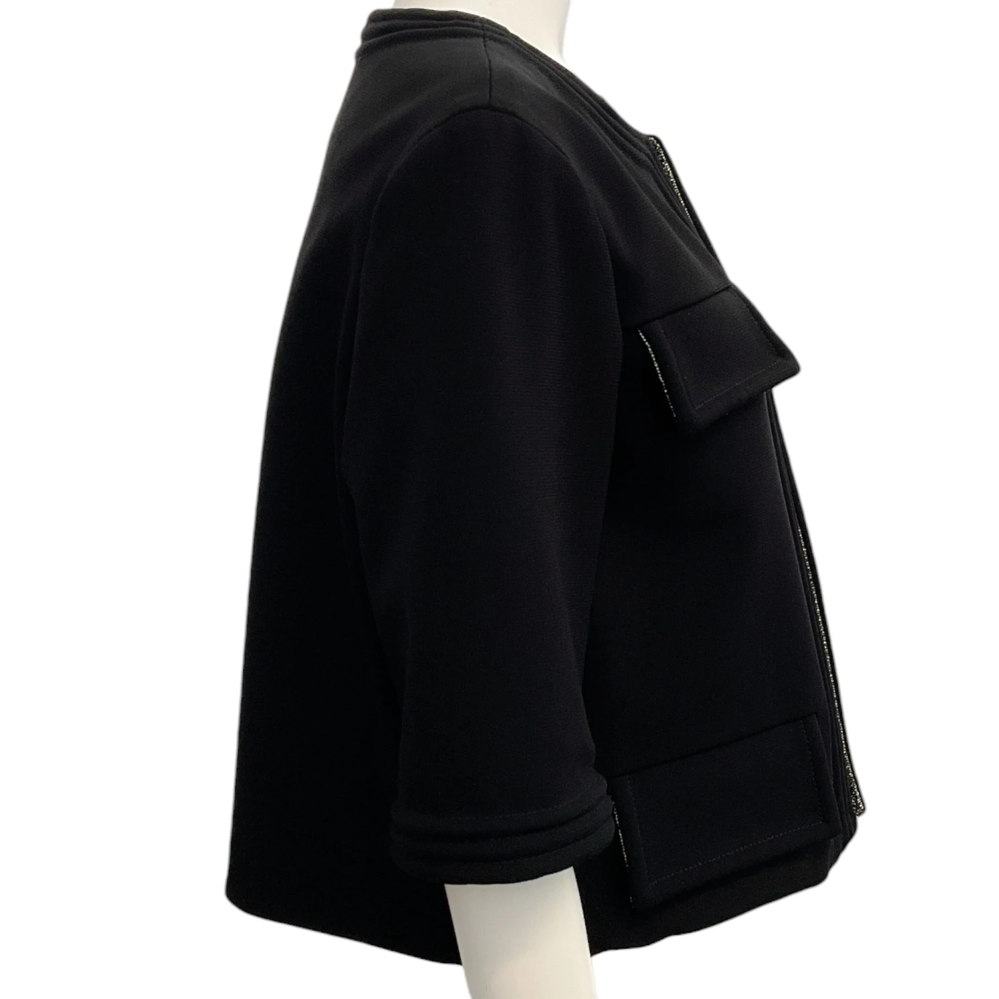 Chanel Black / Silver Open Front Jacket - Image 2