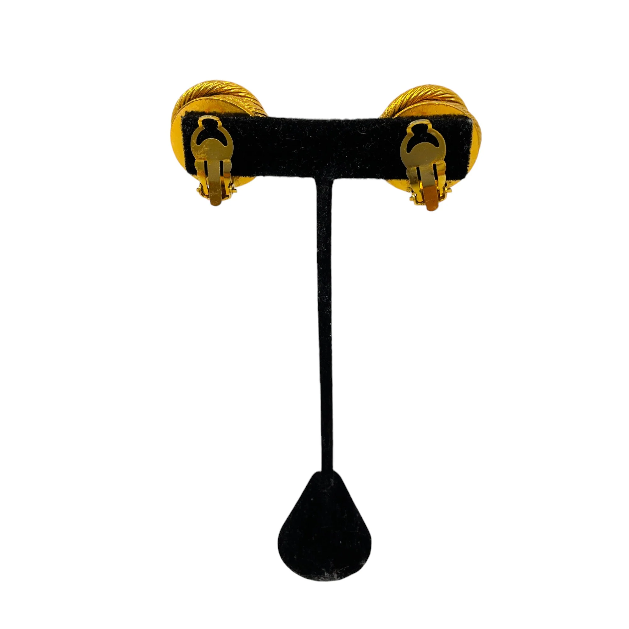 Chanel Gold Pearl Swirl Clip-On Earrings - Image 3