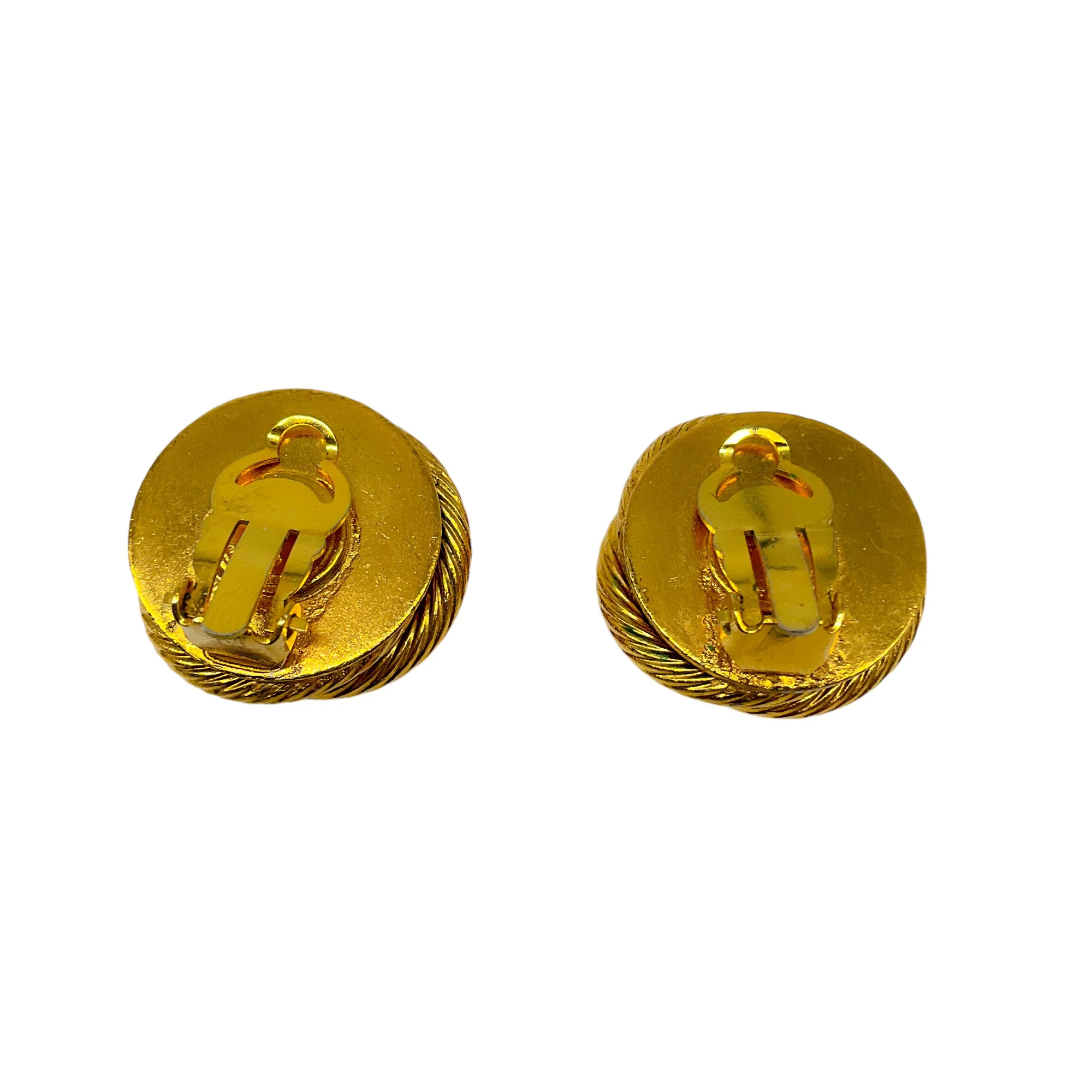 Chanel Gold Pearl Swirl Clip-On Earrings - Image 4
