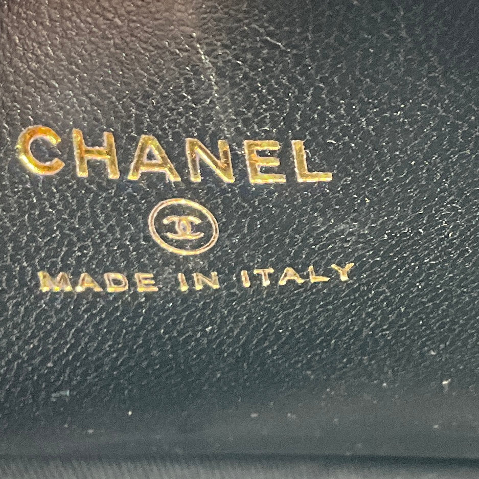 Chanel Navy Multi Classic CC Chain Pocket CC Logo Printed Quilted Fabric Mini Backpack - Image 7