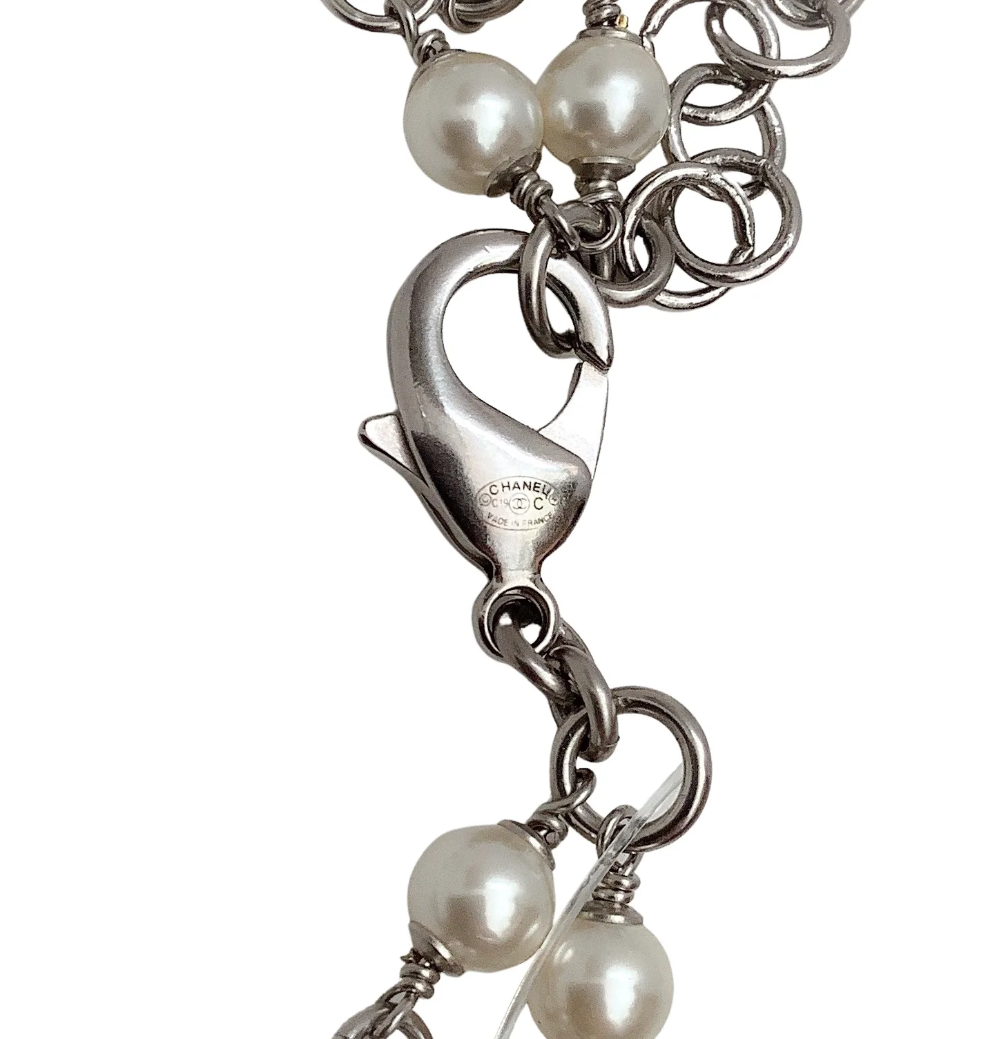 Chanel Pearl And Navy Crystals 2019 Necklace - Image 5