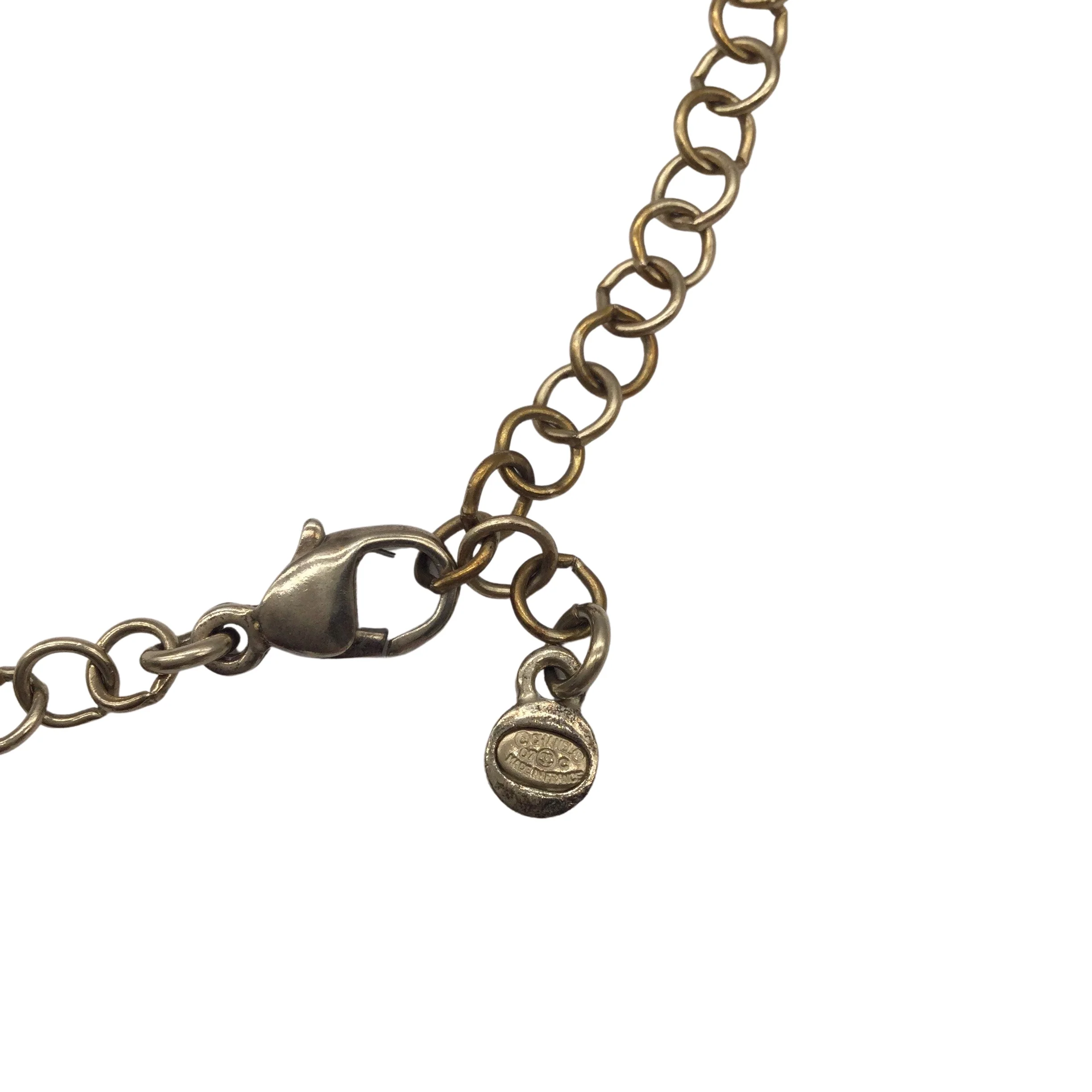 Chanel Pink / Ecru Cc Logo Seashell Pendant Crystal Embellished Imitation Pearl Long Necklace - Image 5