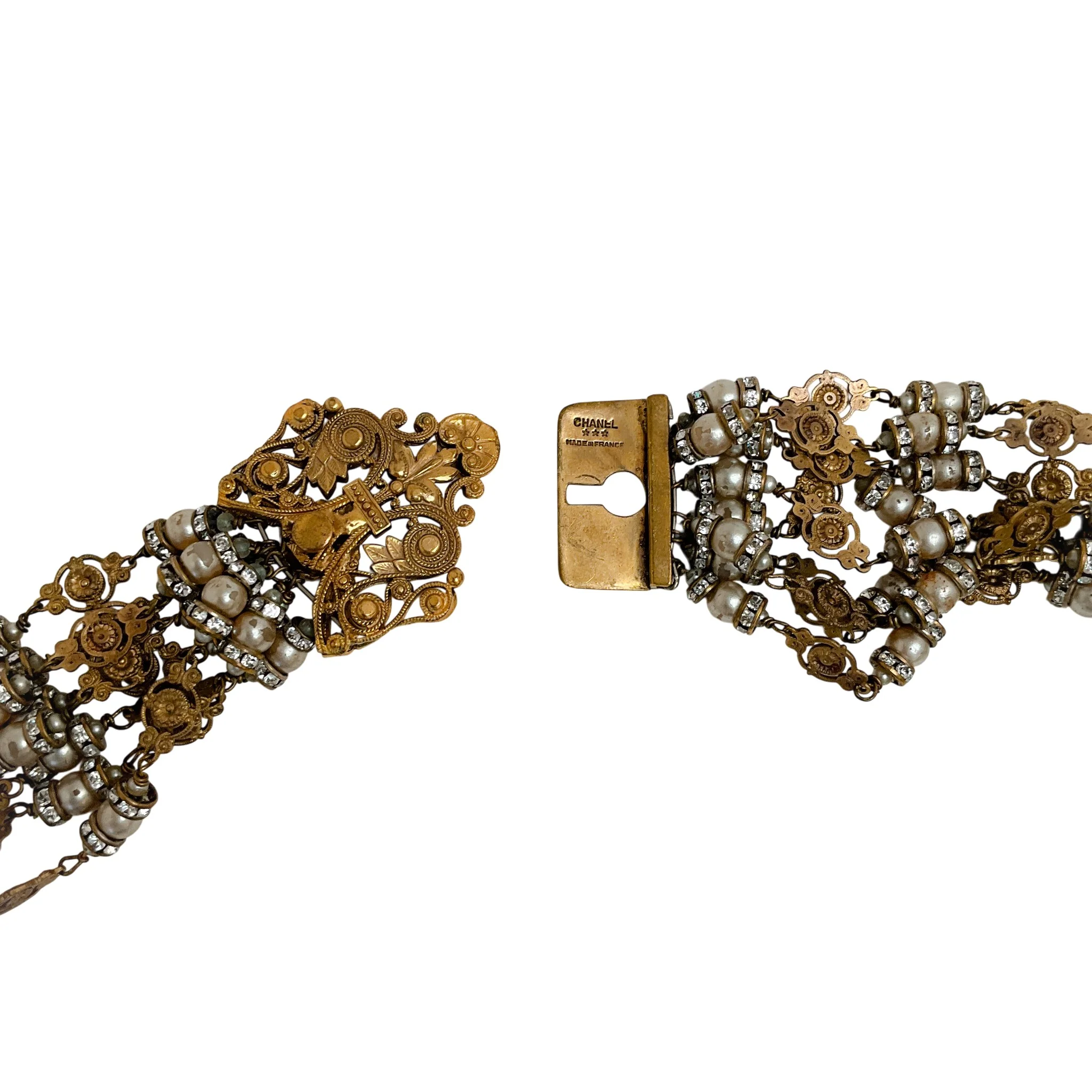 Chanel RARE Vintage 1960's Haute Couture Gold / Pearl Accessory - Image 3