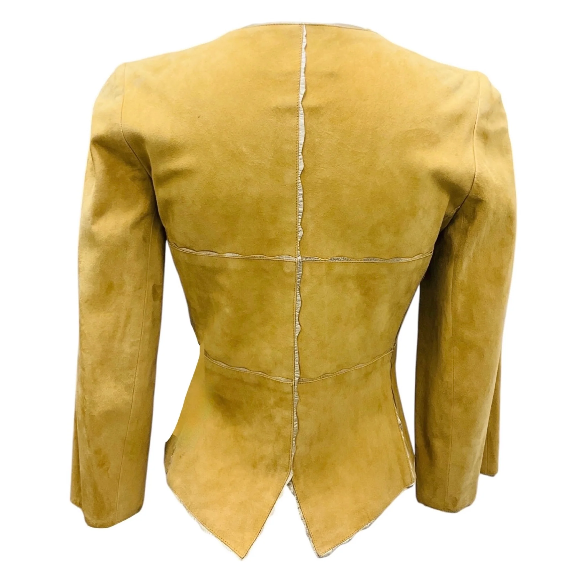 Chanel RARE Tan / Gold Metallic Suede Goatskin Jacket - Image 3