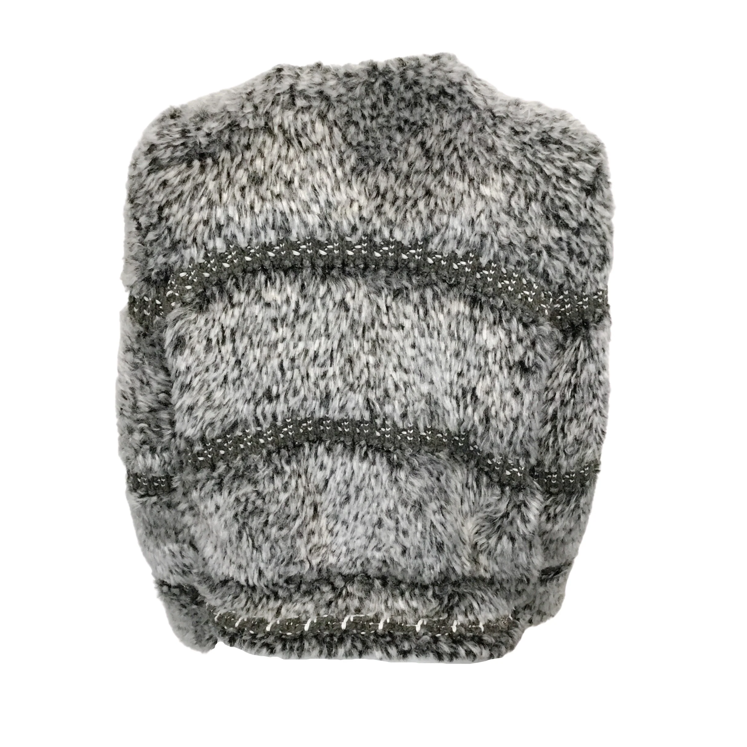 Chanel Textured Woven Grey Sweater - Image 3