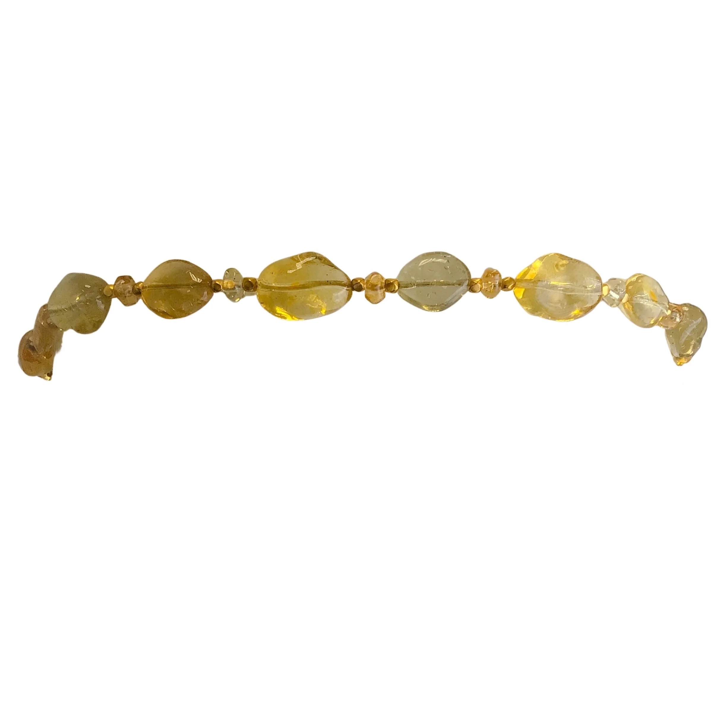 Chanel Vintage 1999 Yellow Resin Stone and Gold CC Logo Charm Tassel Detail Belt - Image 3