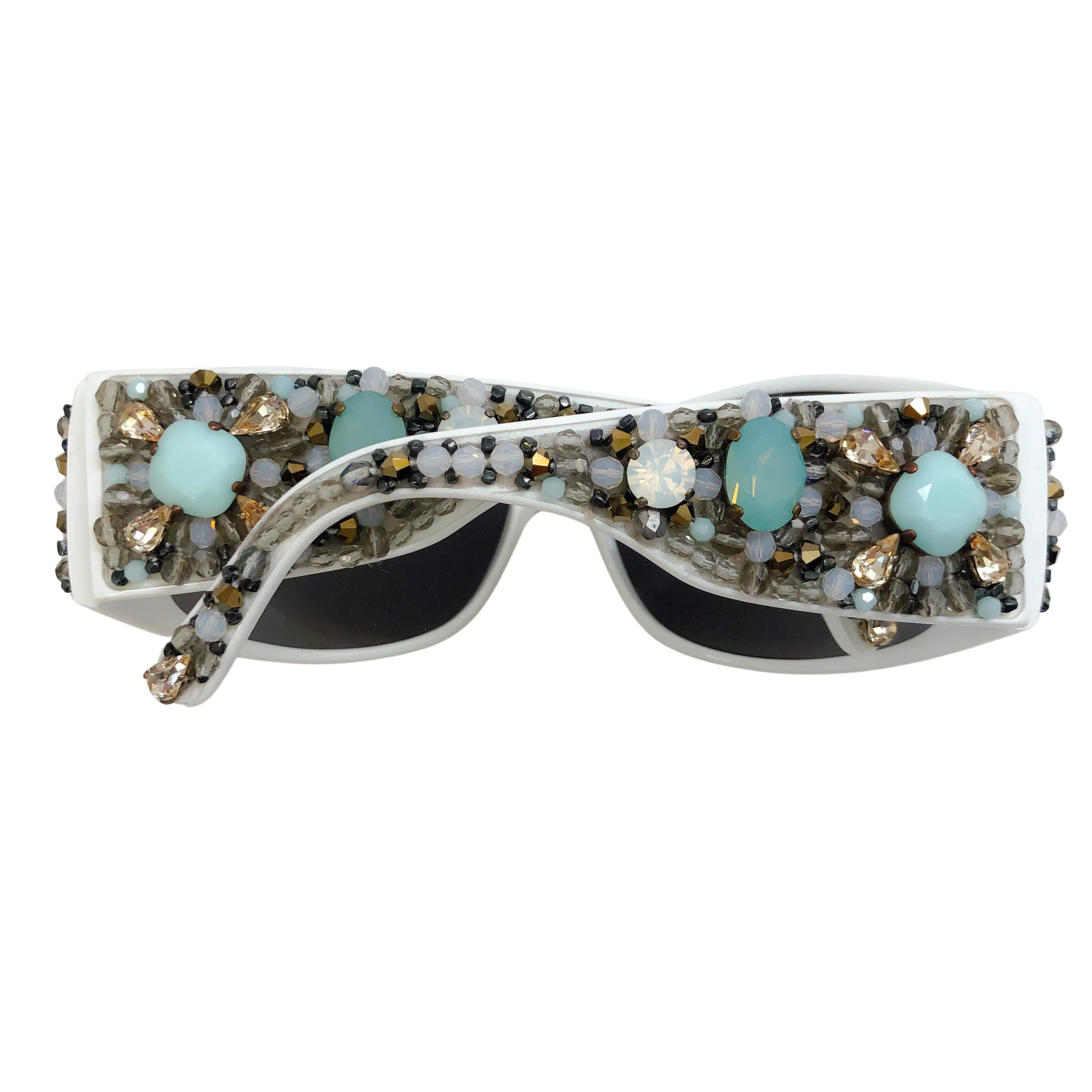 Chanel White Crystal Bijou Numero 1 Sunglasses - Image 7