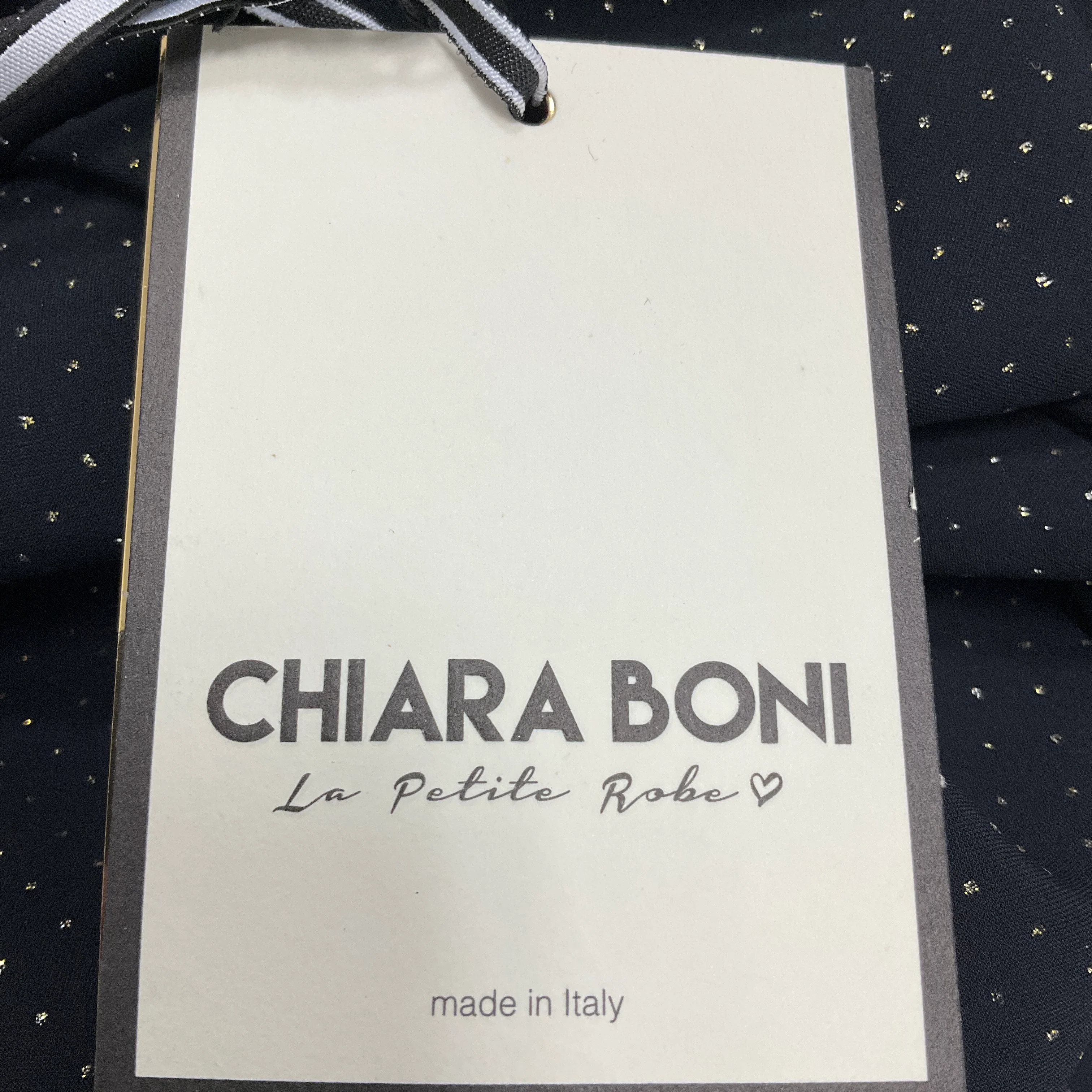 Chiara Boni La Petite Robe Black Tabhita Peplum Metallic Dot Dress - Image 6