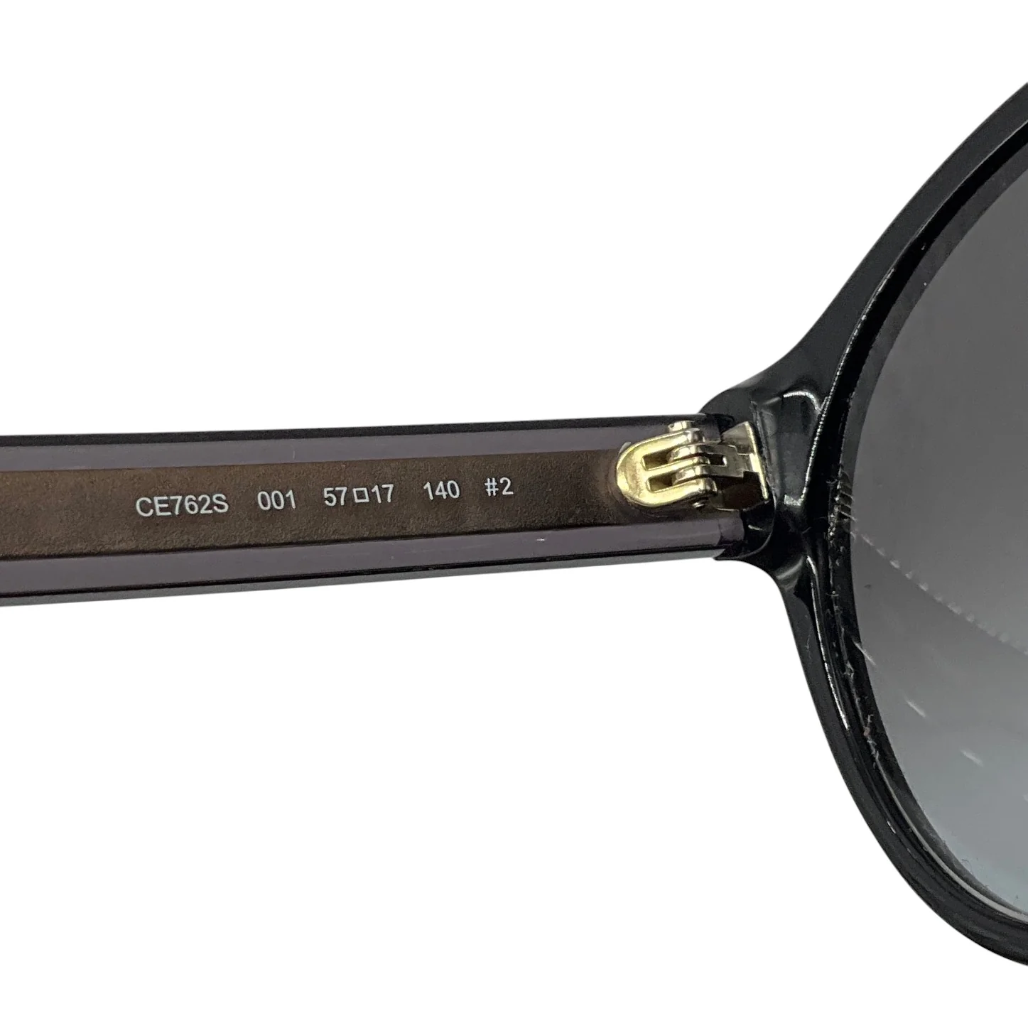 Chloe Black Round Plastic Sunglasses - Image 7