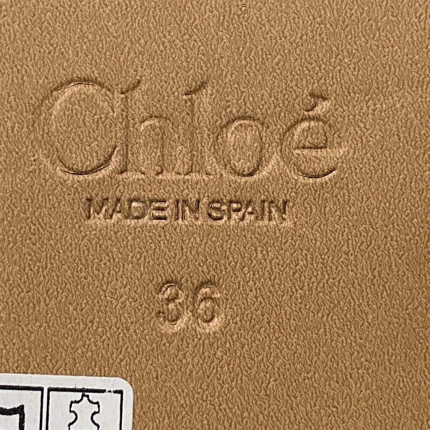 Chloe Light Brown Leather Flat Mae Sandals - Image 7