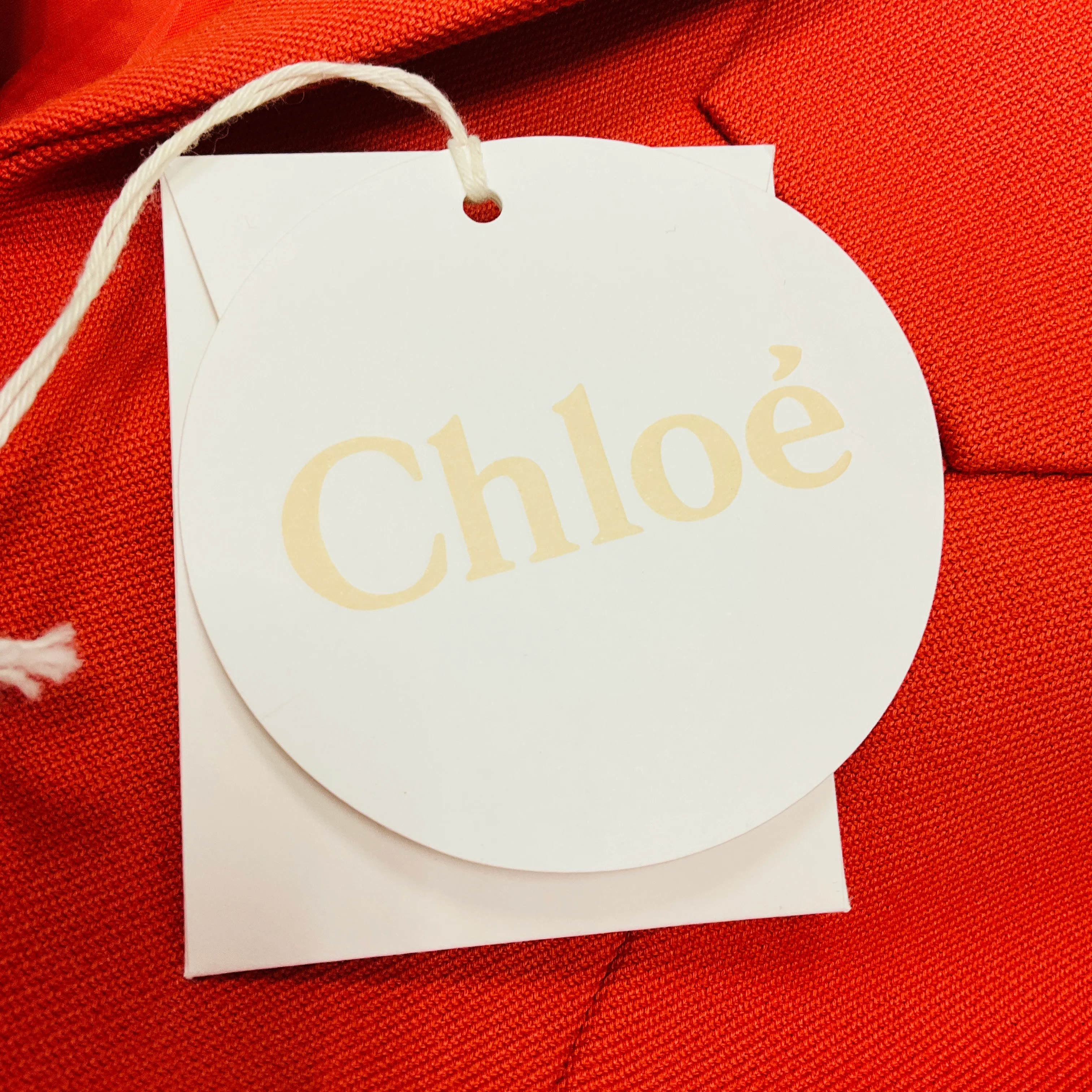 Chloe Orange Two Button Cotton Jacket - Image 5