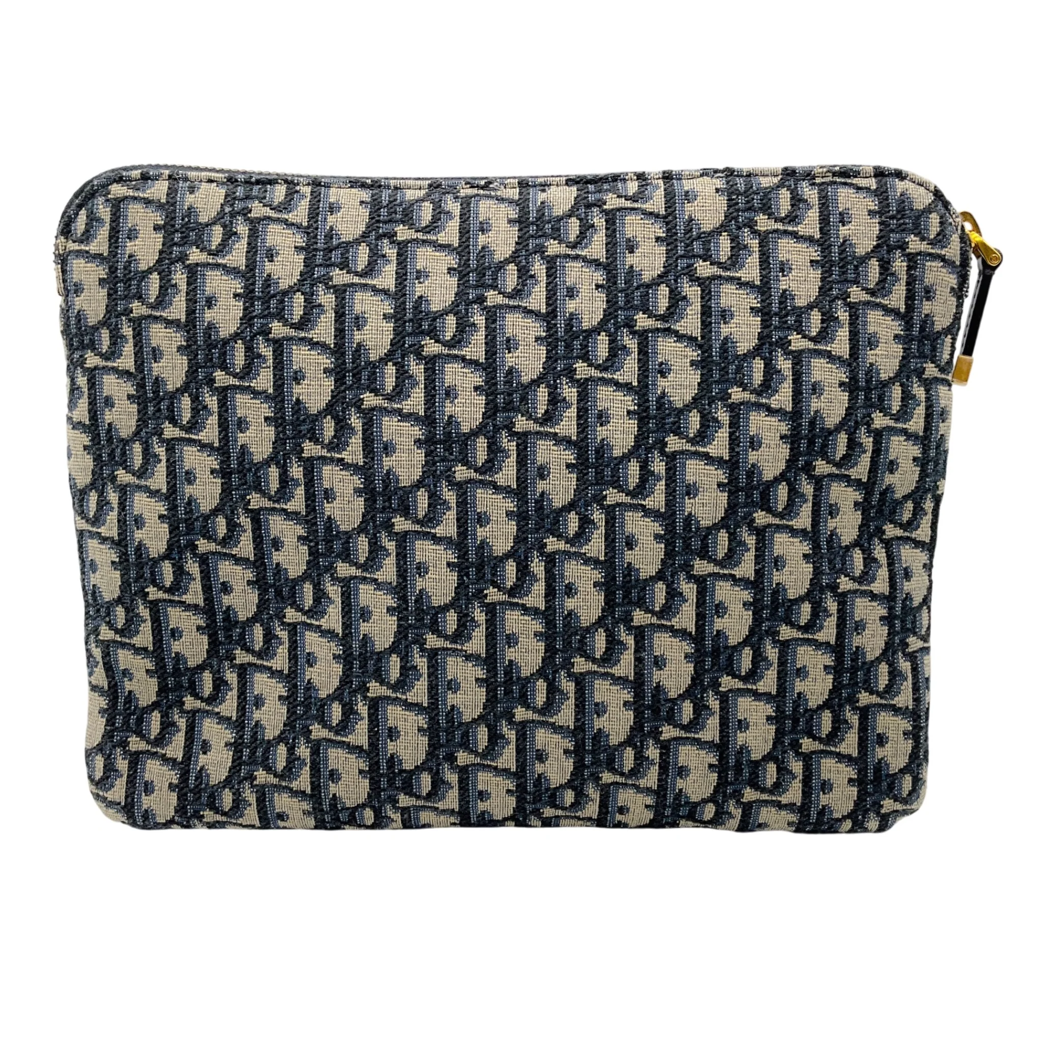 Christian Blue Dior Oblique Jacquard DiorTravel Travel Clutch Bag - Image 3