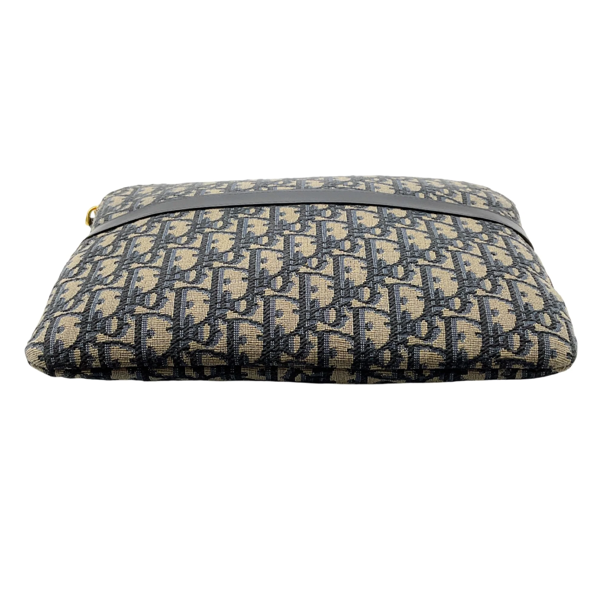 Christian Blue Dior Oblique Jacquard DiorTravel Travel Clutch Bag - Image 4