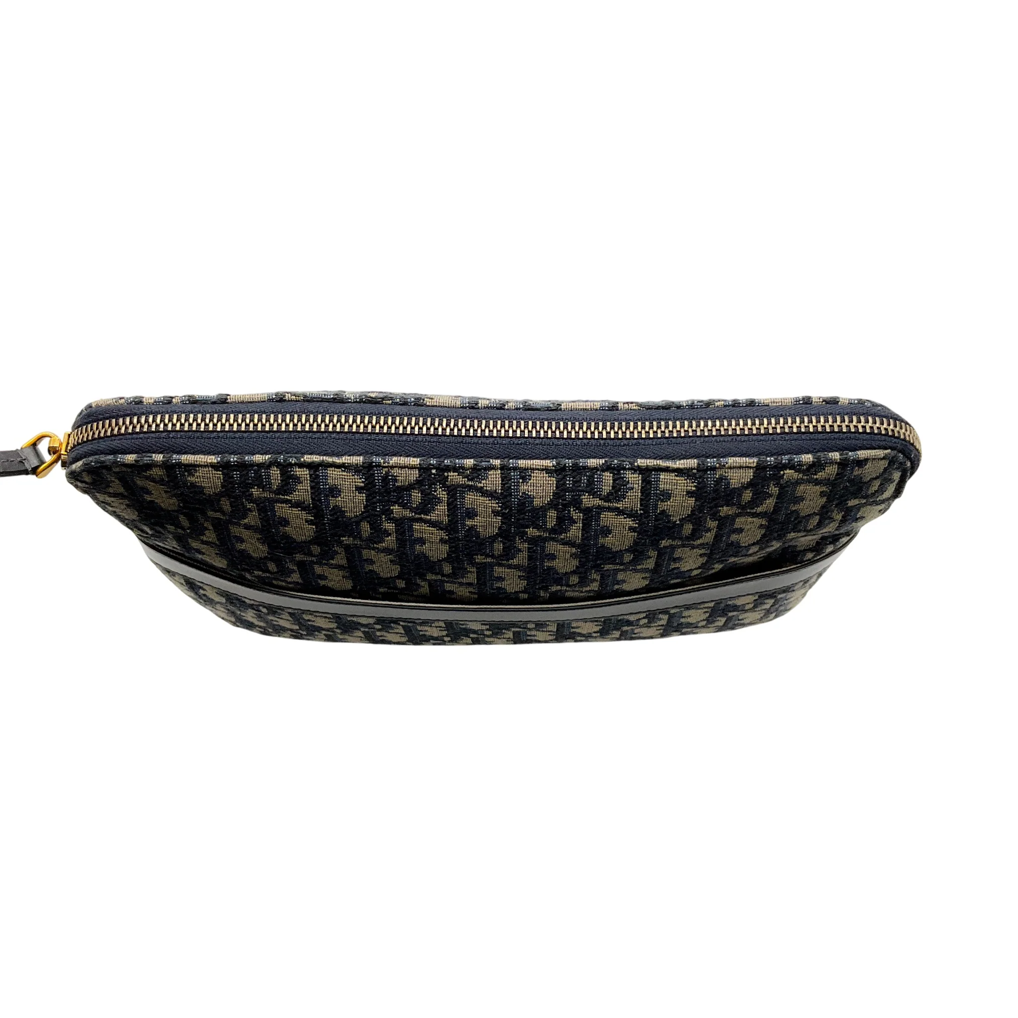 Christian Blue Dior Oblique Jacquard DiorTravel Travel Clutch Bag - Image 5