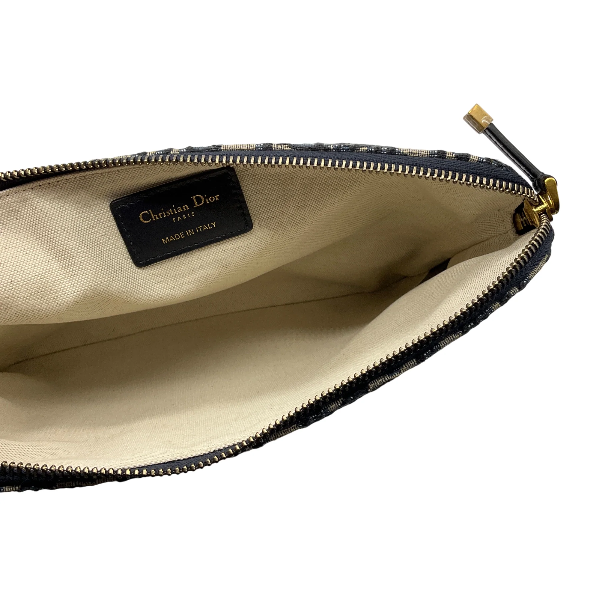 Christian Blue Dior Oblique Jacquard DiorTravel Travel Clutch Bag - Image 6