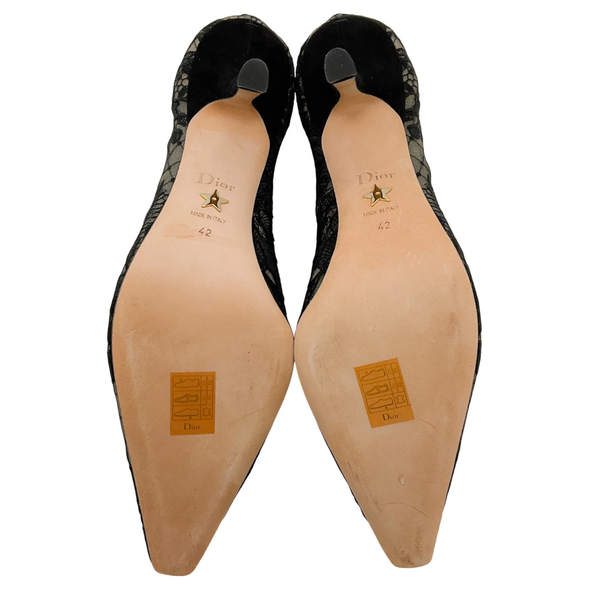 Christian Dior Black Capture Illusion Roses Lace Pumps - Image 6