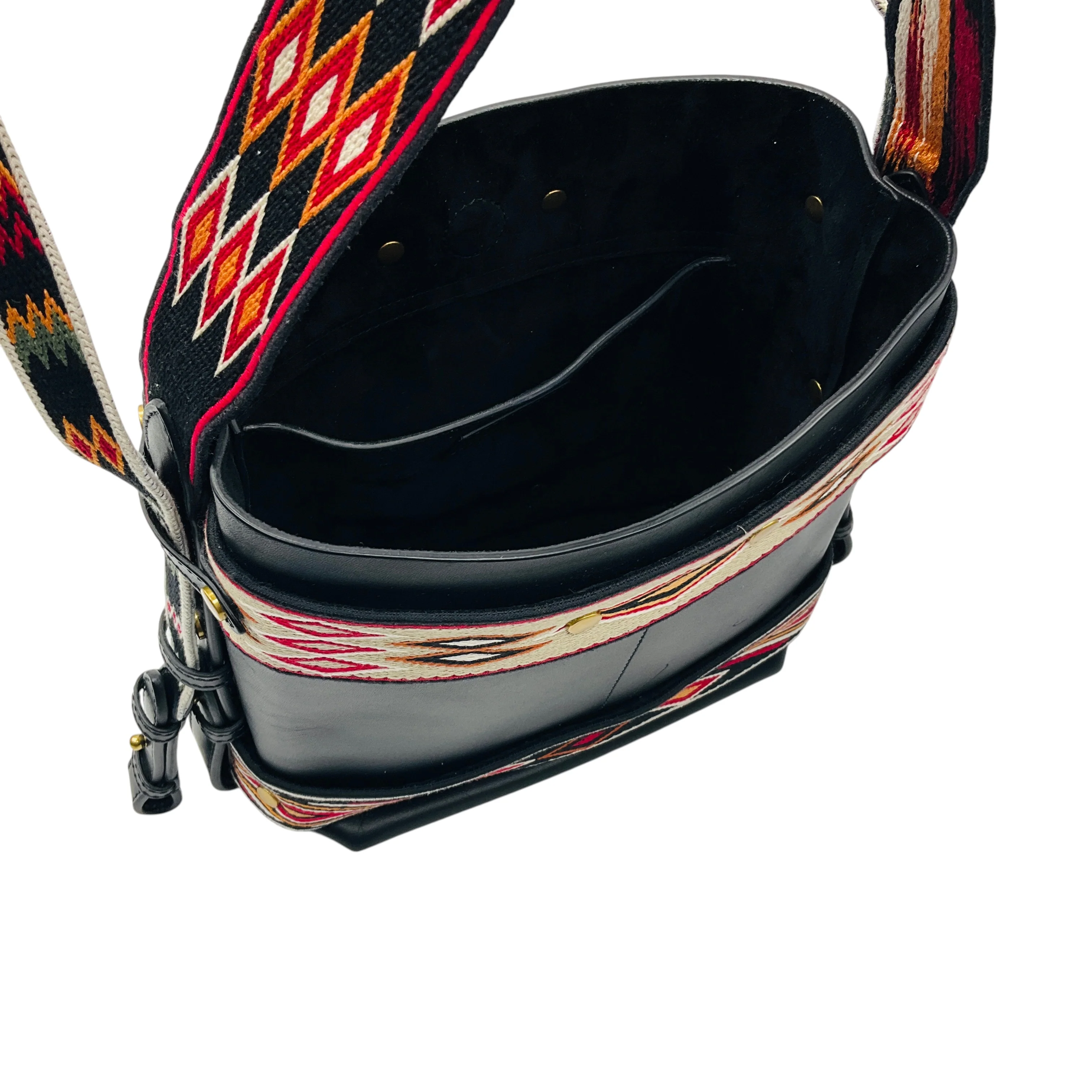 Christian Dior Black / Red Diorodeo Small Leather Hobo Shoulder Bag - Image 6