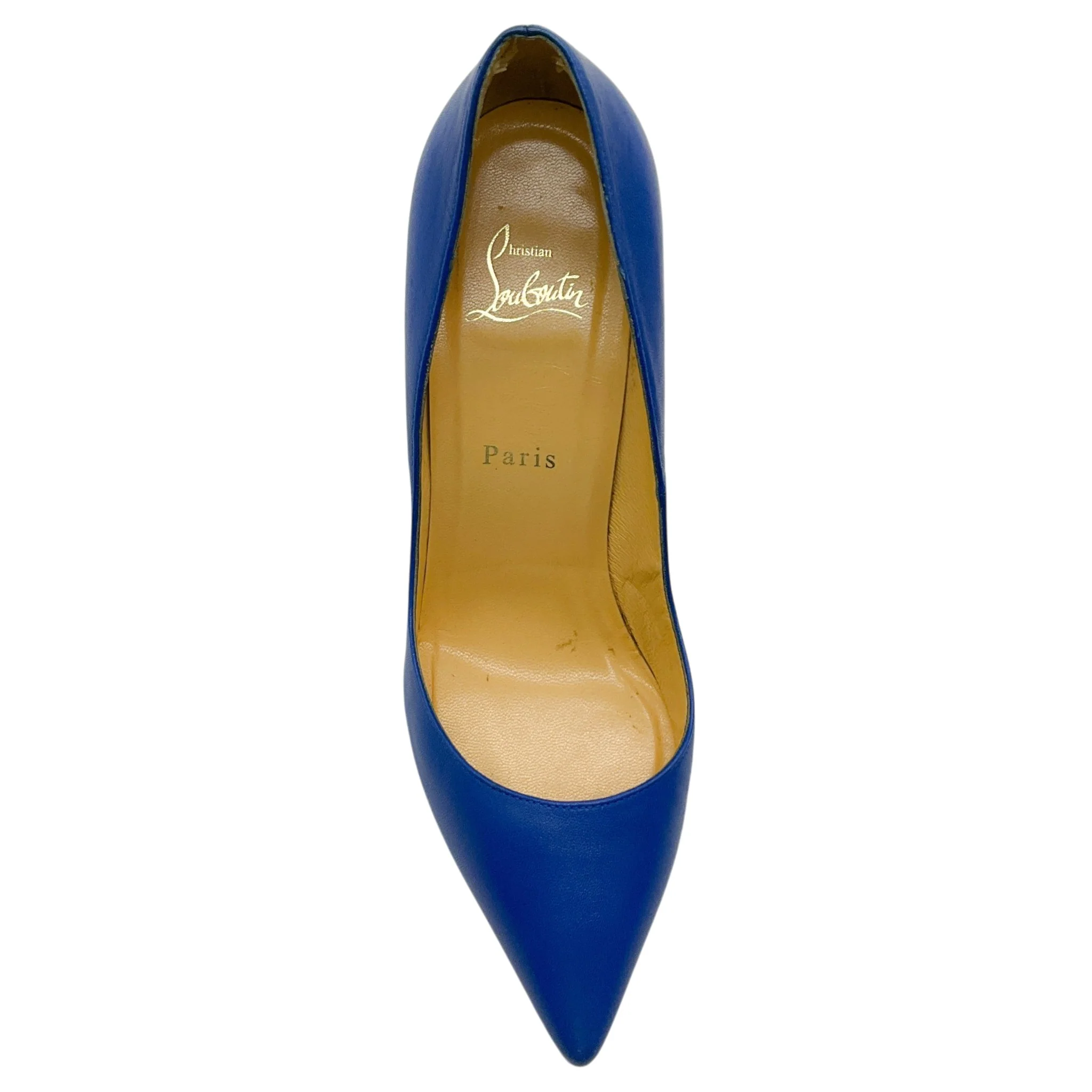 Christian Louboutin Cobalt Blue Leather Pigalle Pumps - Image 4