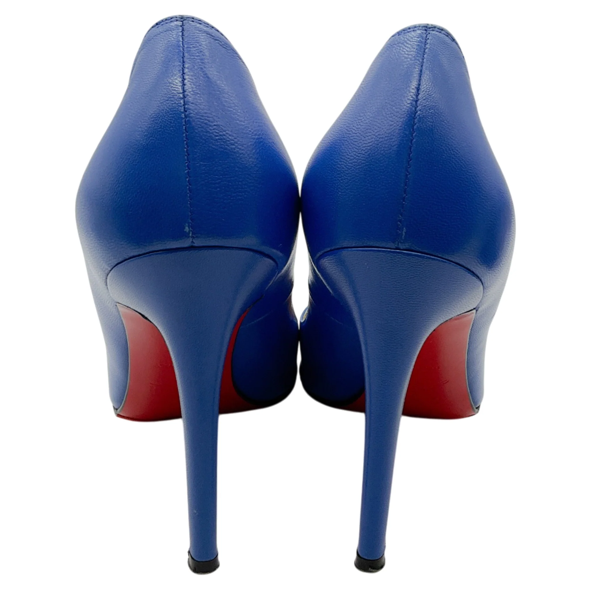 Christian Louboutin Cobalt Blue Leather Pigalle Pumps - Image 5
