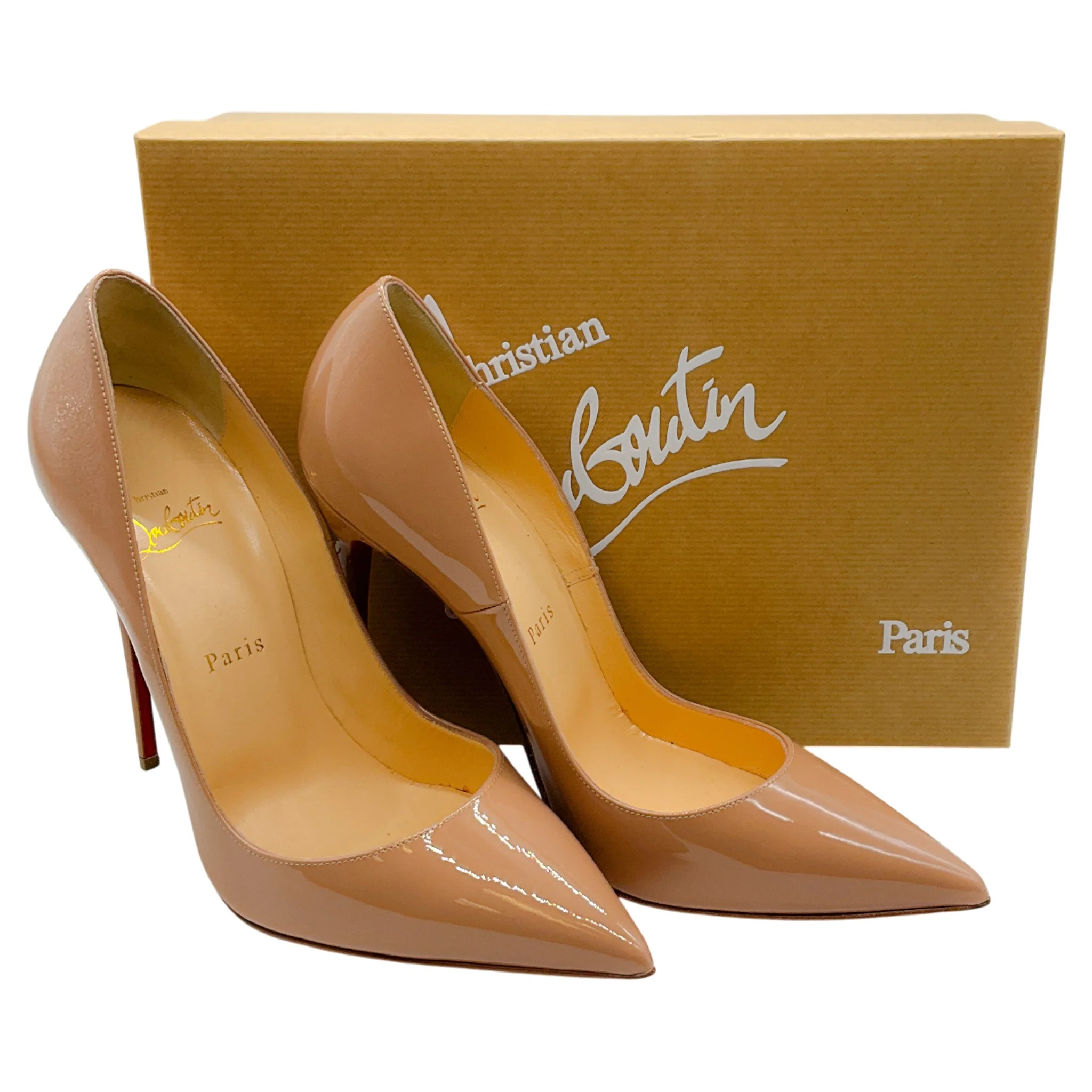 Christian Louboutin Nude Patent So Kate 120 Pumps - Image 6