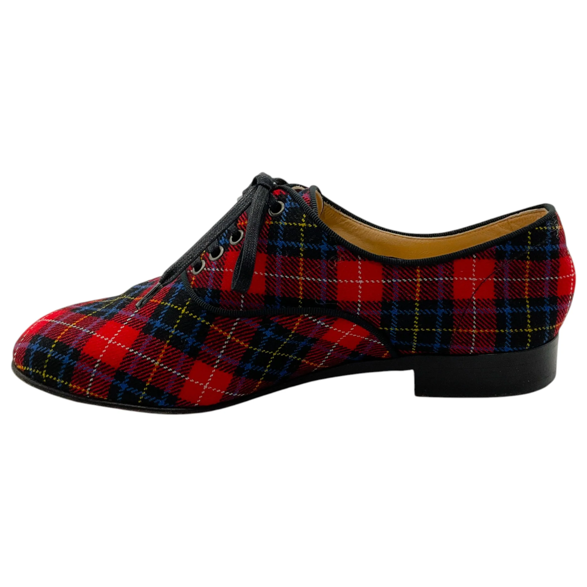 Christian Louboutin Red Tartan Fred Oxfords - Image 3