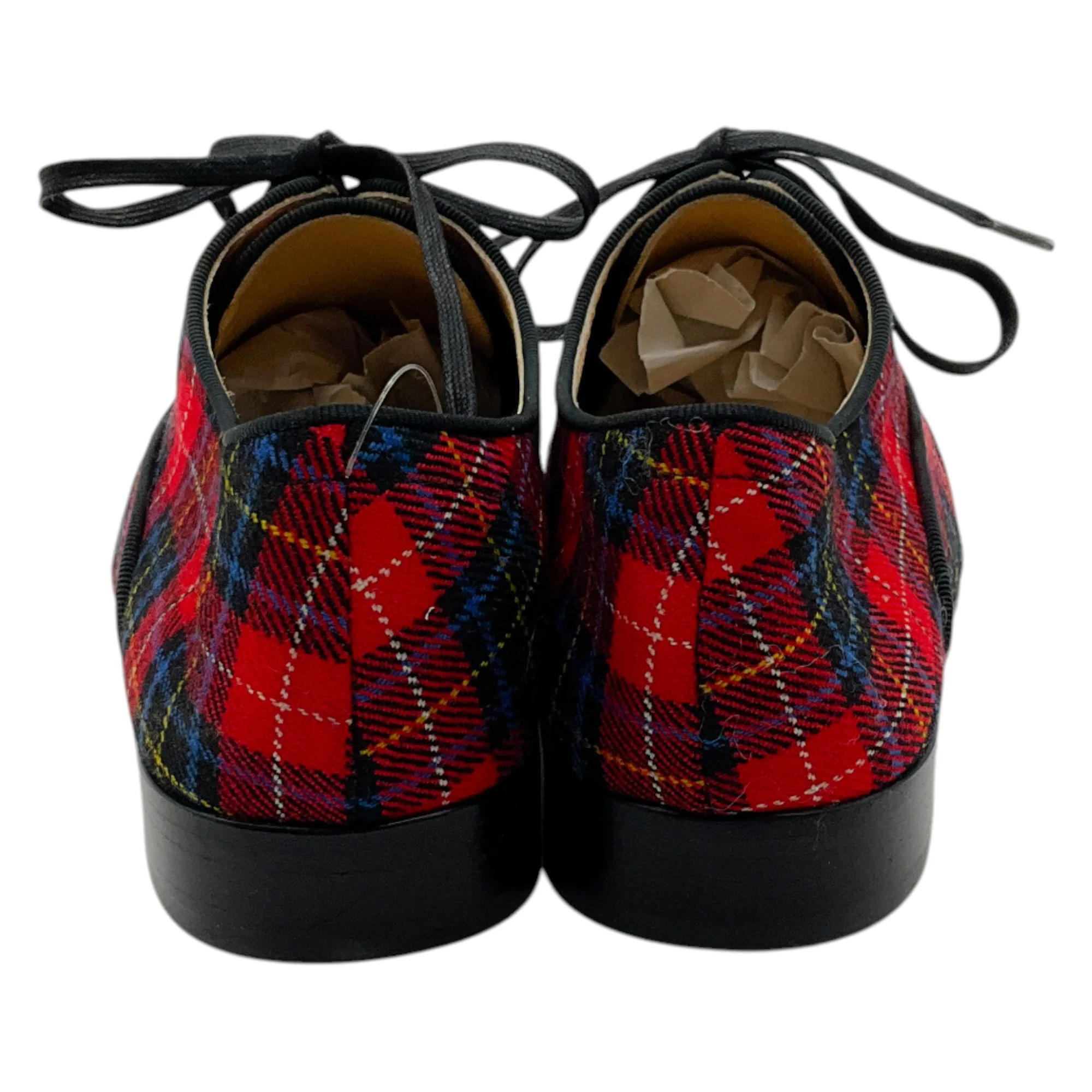 Christian Louboutin Red Tartan Fred Oxfords - Image 5