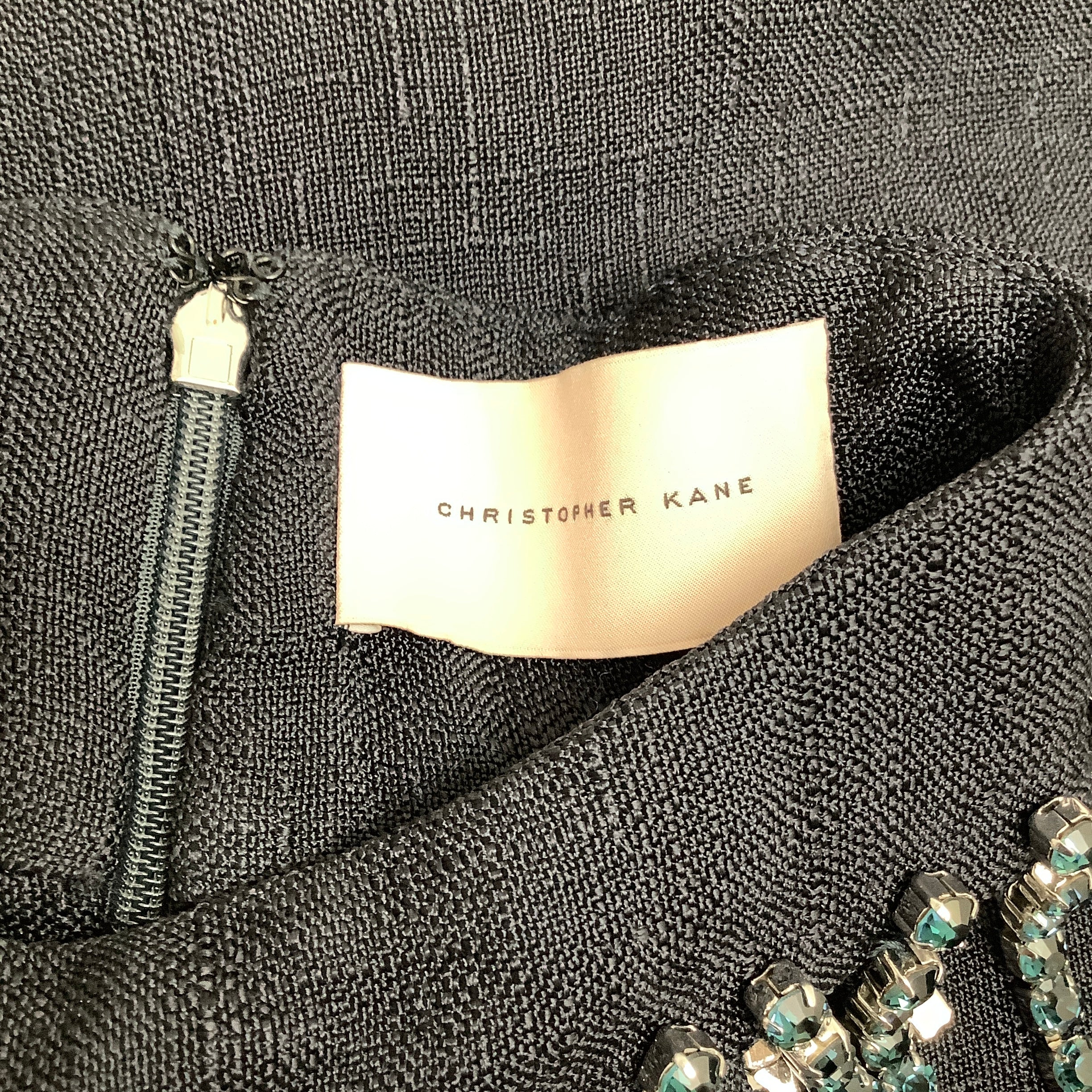 Christopher Kane Navy Blue Cold Shoulder Crystal Embellished Cocktail Dress - Image 4