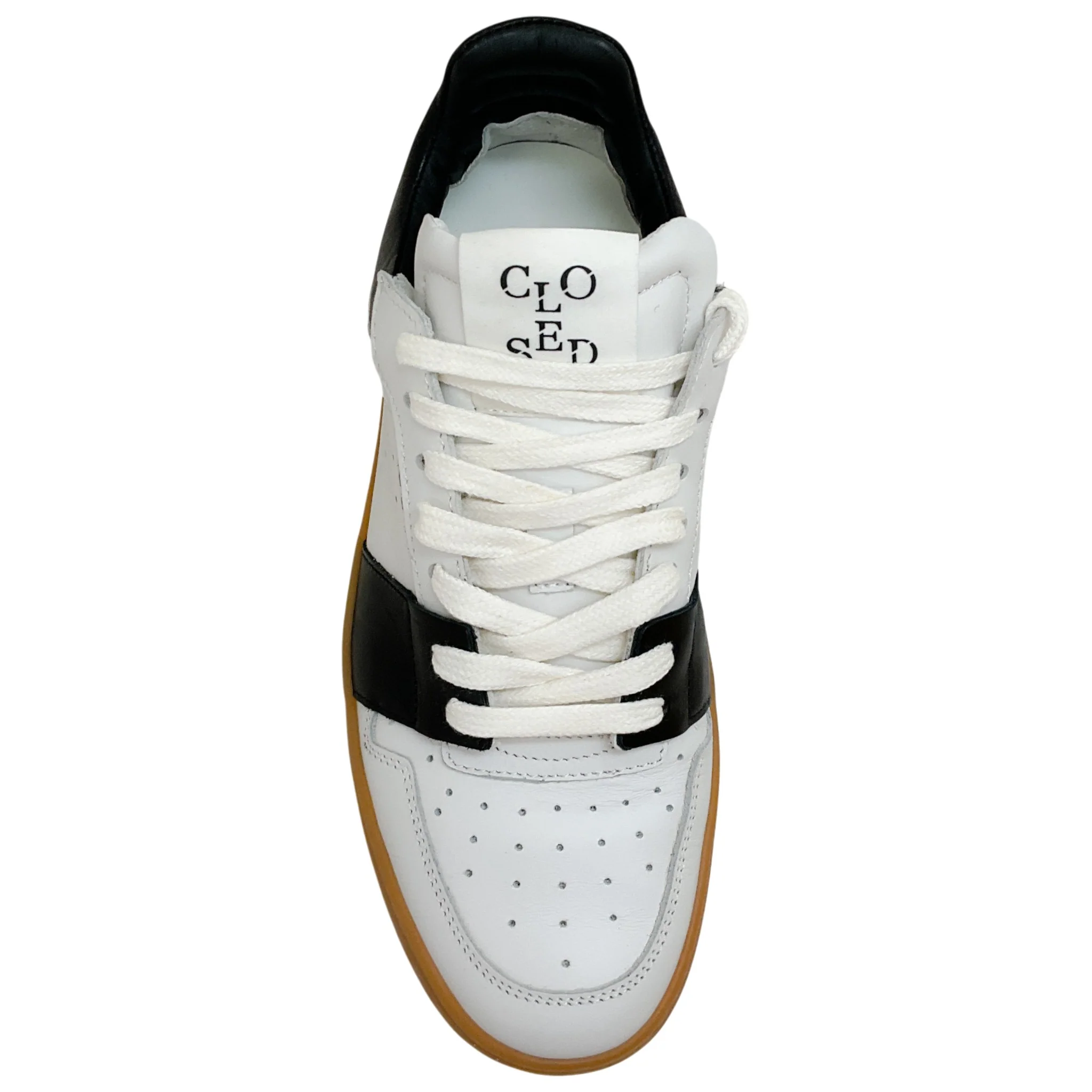 Closed White / Black Low Top Sneakers - Image 4