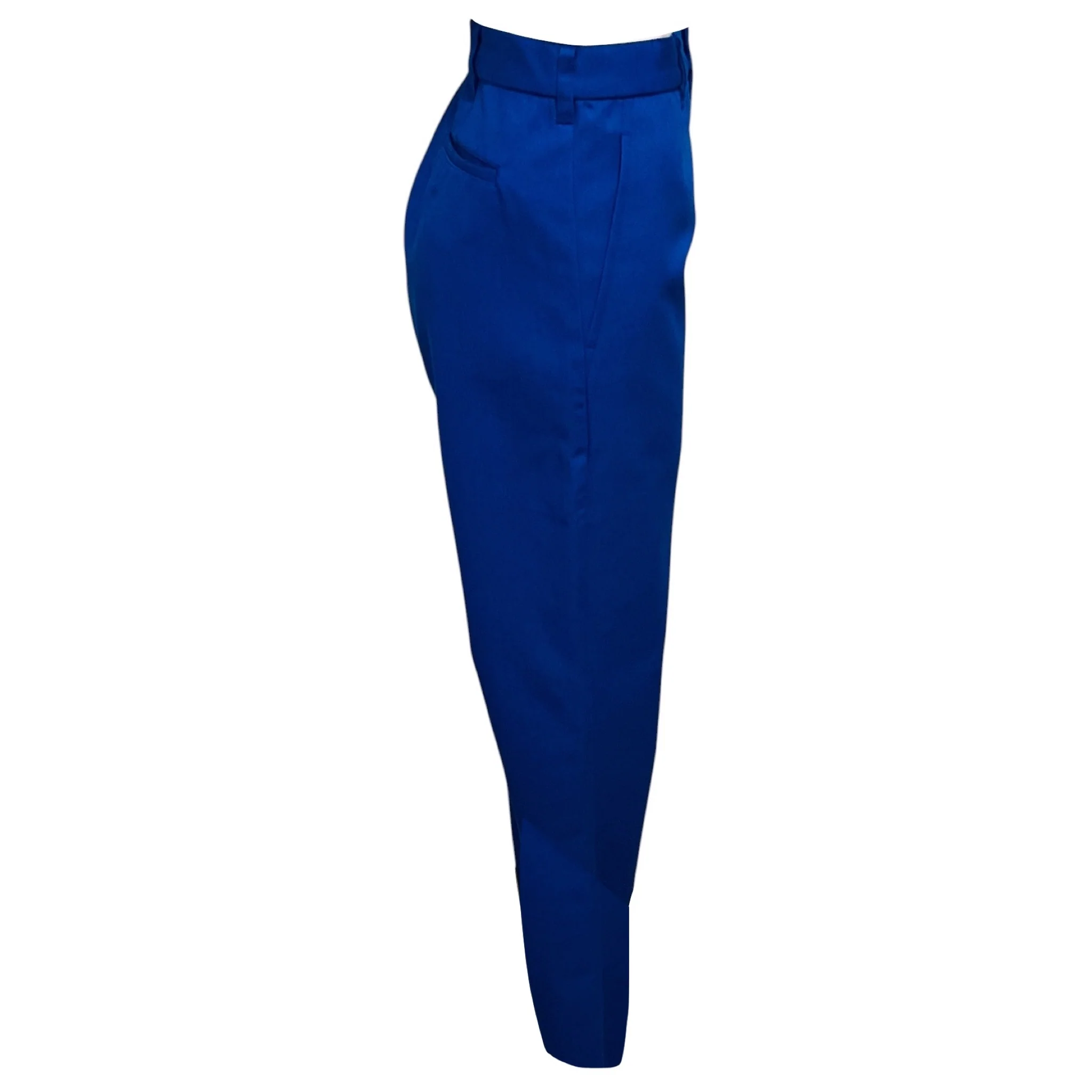 Comme des Garcons Royal Blue Straight Leg Cotton Pants - Image 2