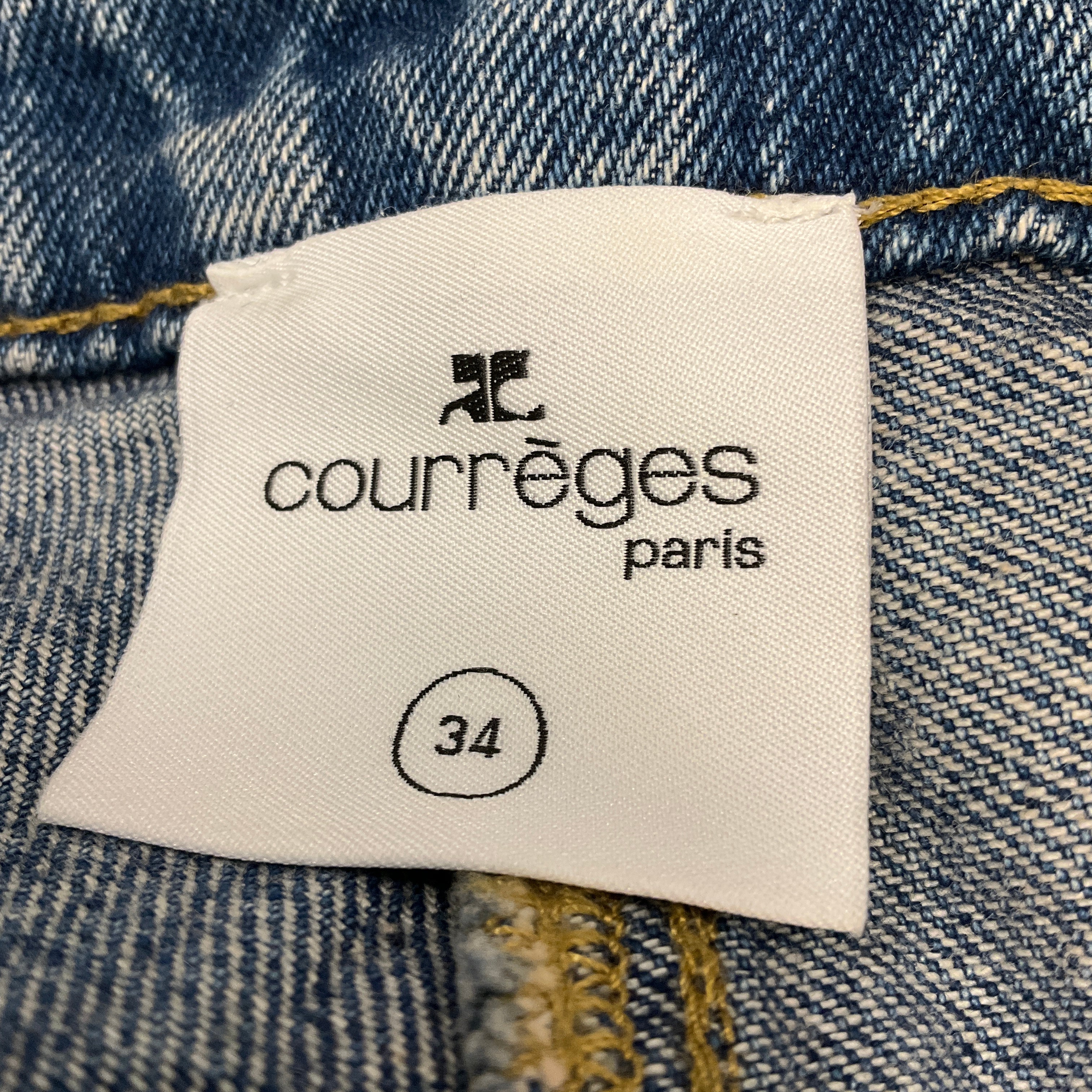 Courreges Light Blue Wash Flared Denim Jeans - Image 4