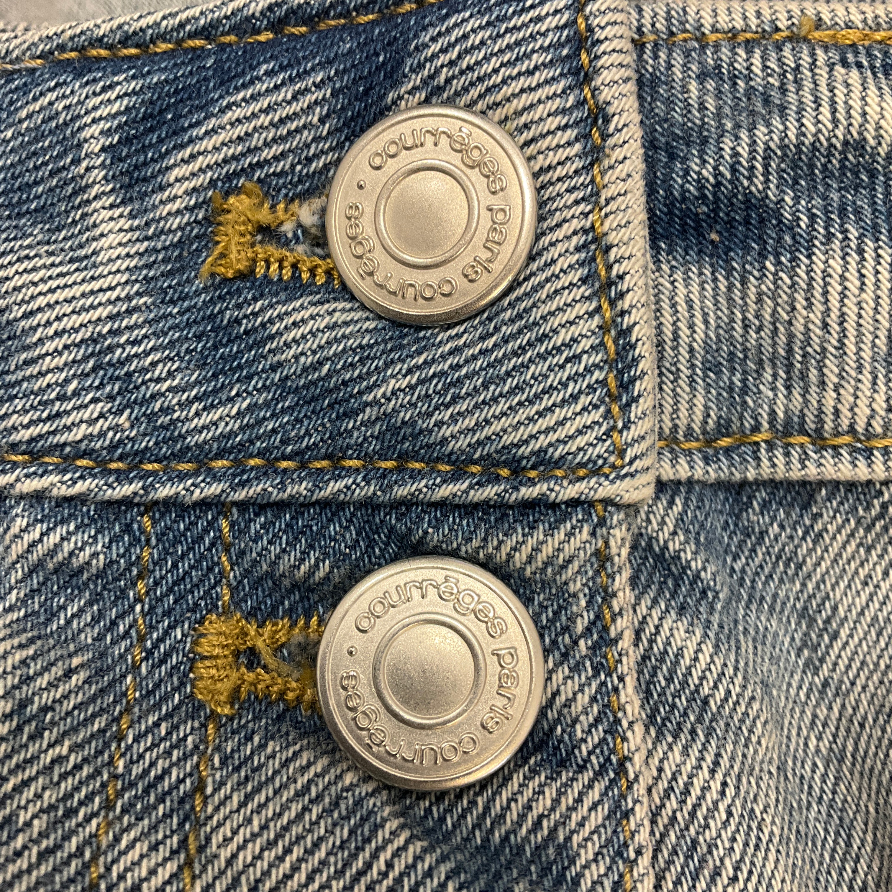 Courreges Light Blue Wash Flared Denim Jeans - Image 5