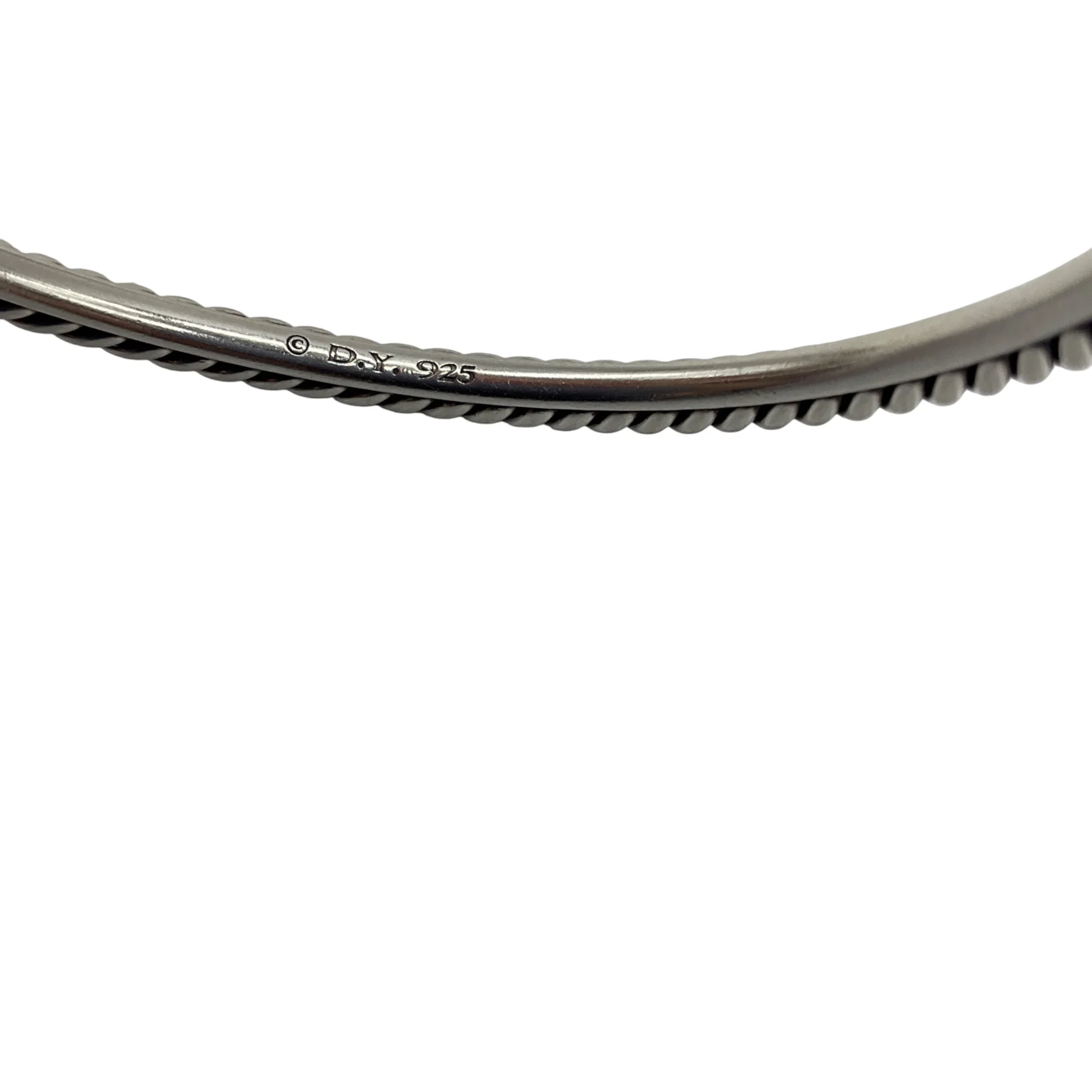 David Yurman Sterling Silver Cable Bangle Bracelet (Set of 5) - Image 7