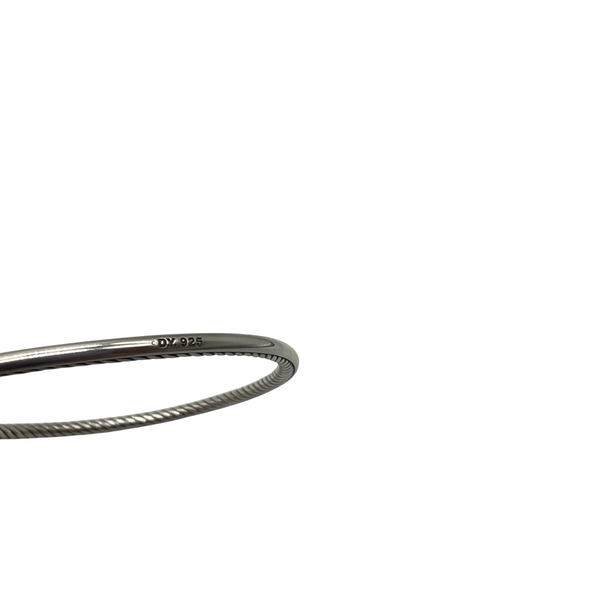 David Yurman Sterling Silver Cable Bangle Bracelet (Set of 5) - Image 8