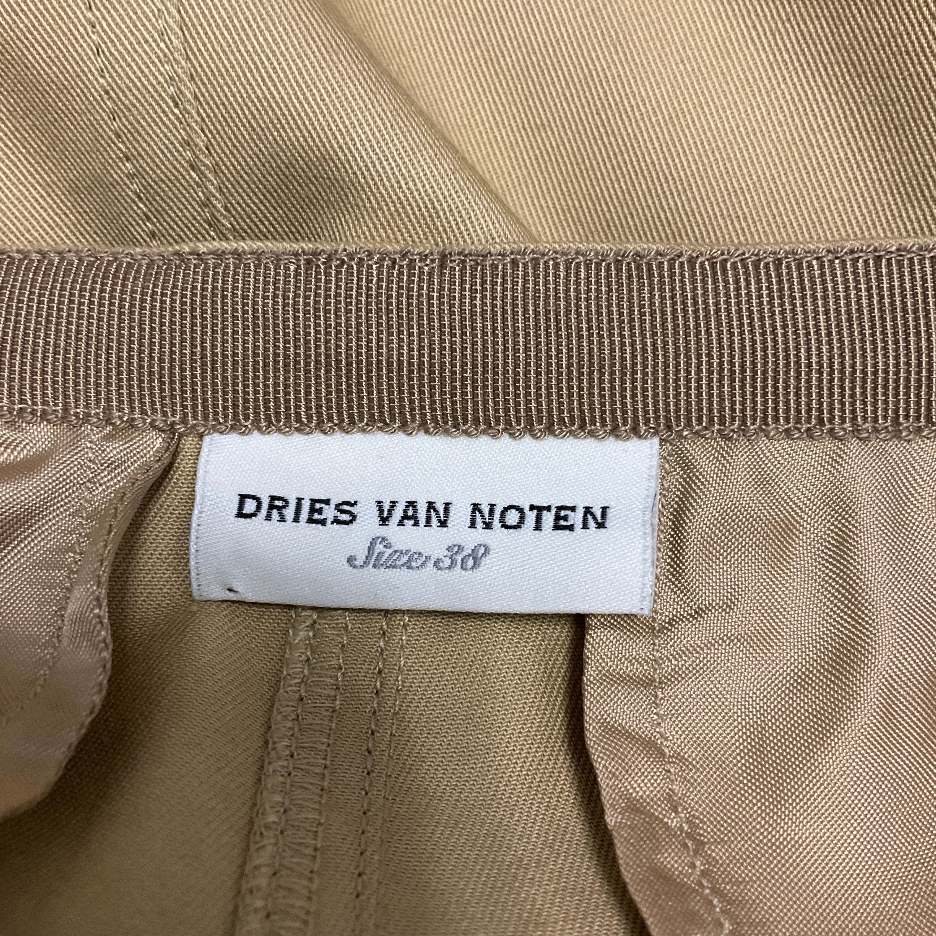 Dries Van Noten Beige Wrap Cargo Midi Skirt - Image 4