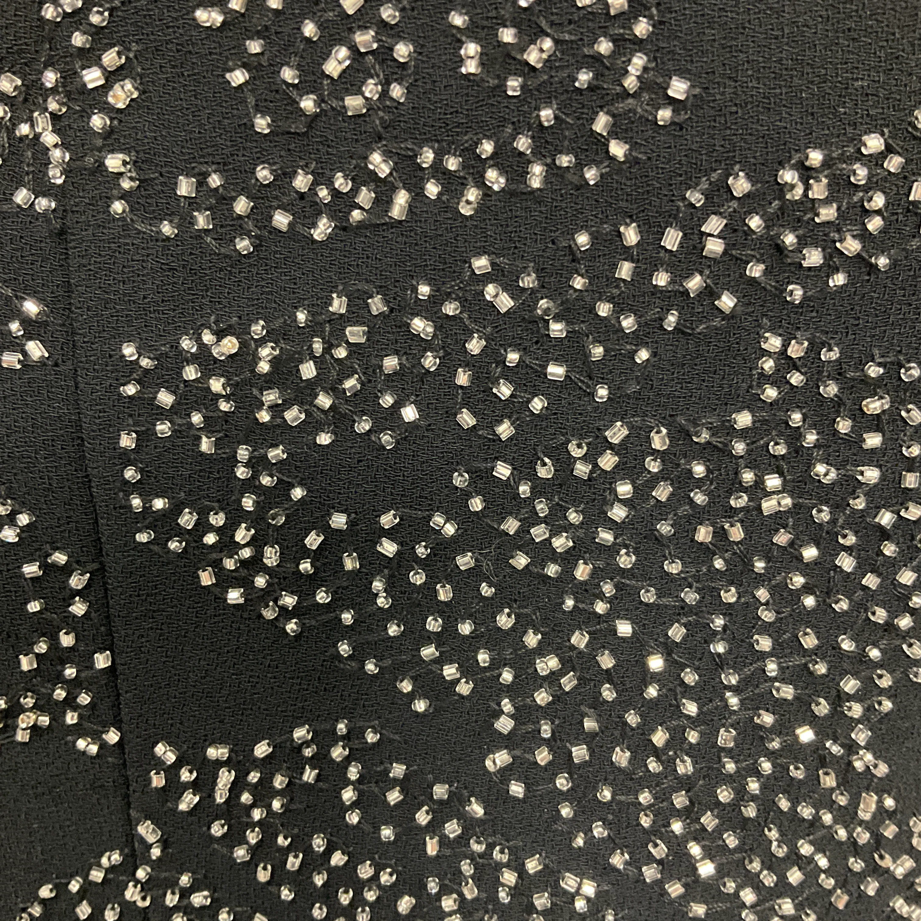 Dries Van Noten Black Bead Embellished Crepe Dress Pants - Image 5