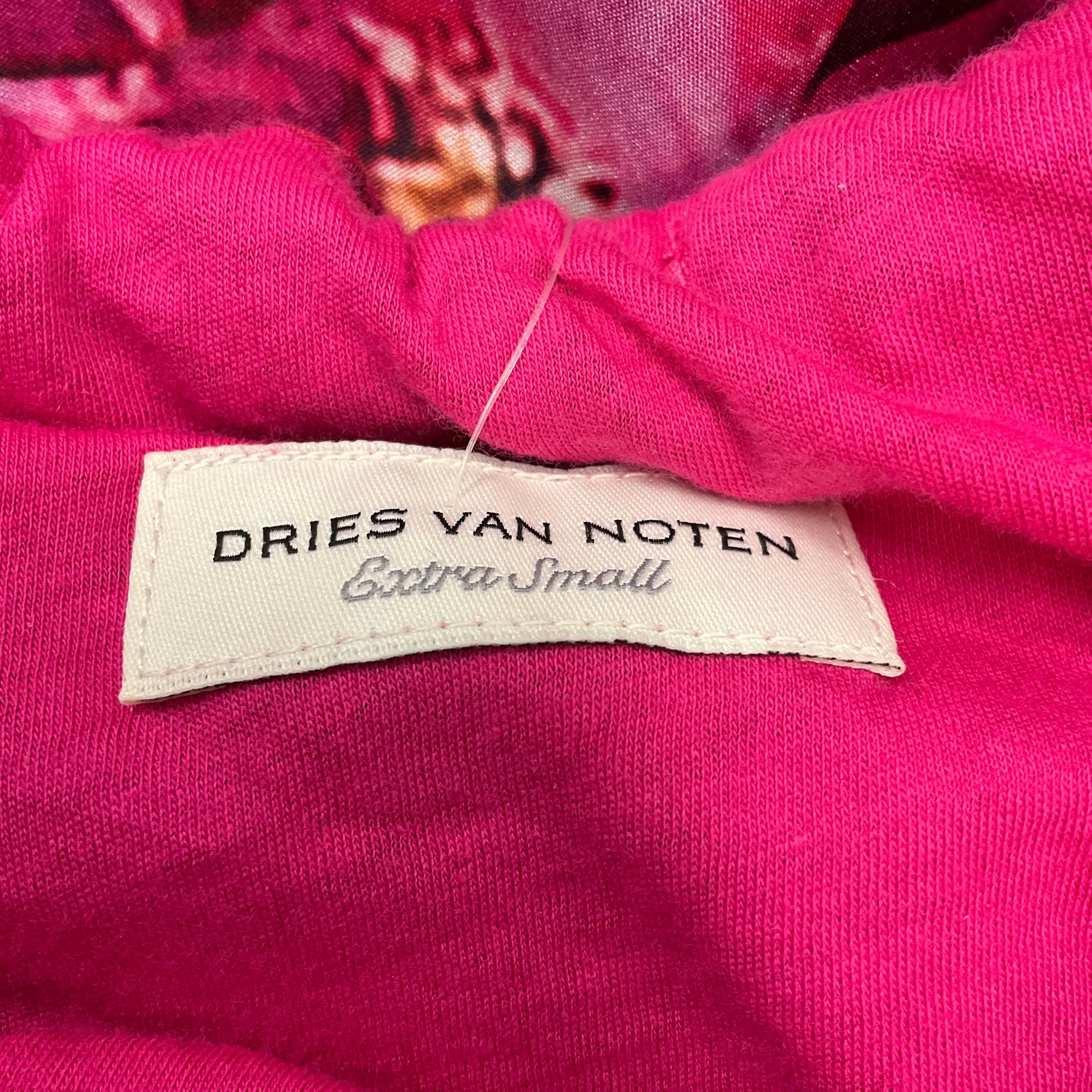 Dries van Noten Fuchsia Multi Harada Floral Sleeveless Silk Top - Image 4