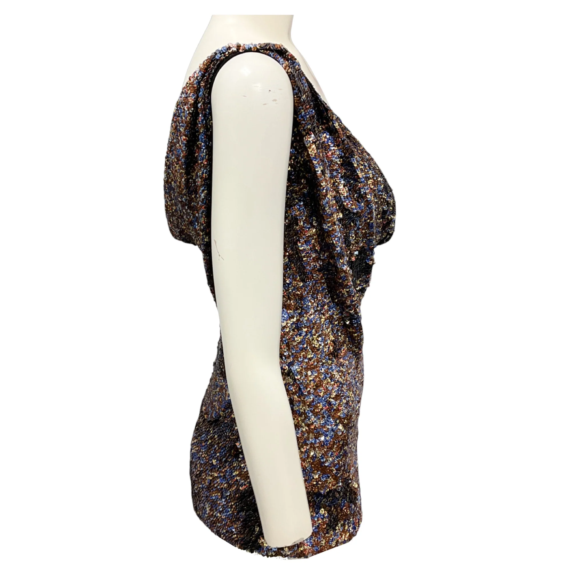 Dries Van Noten Multi Ceyon Sequined Sleeveless Top - Image 2